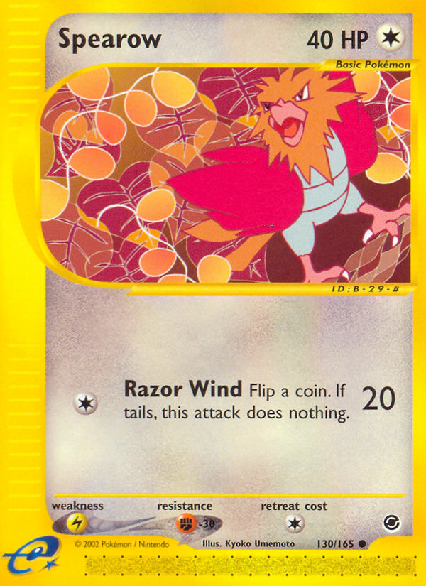 Spearow - 130/165 Expedition Base Set Common Pokemon - NM