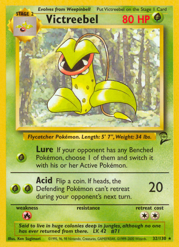 Victreebel - 32/130 Base Set 2 Rare Pokemon - NM