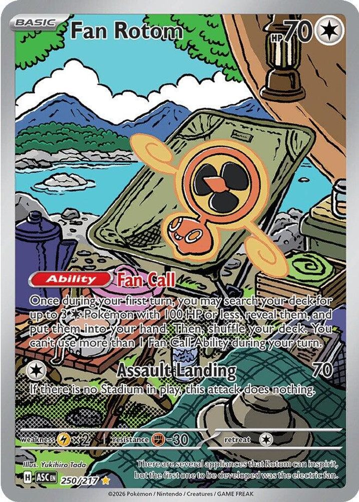Fan Rotom - 250/217 Ascended Heroes Illustration Rare Holo Pokemon - NM