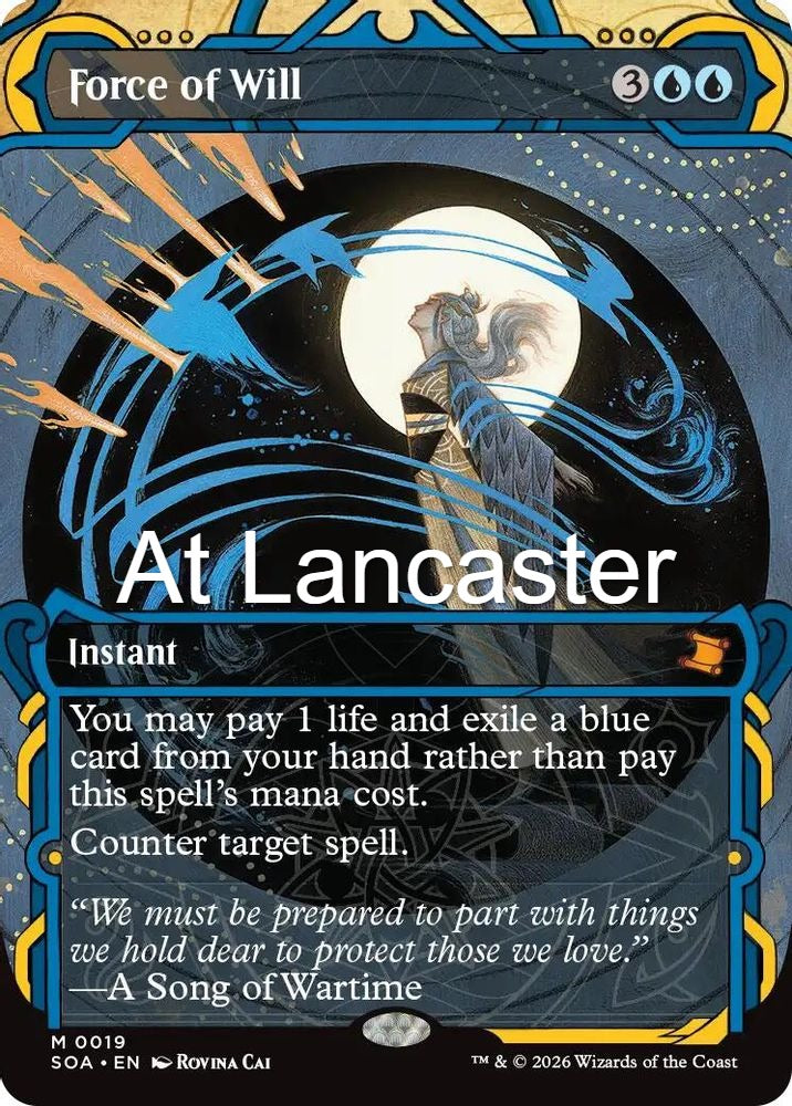 Force of Will - 19 Secrets of Strixhaven: Mystical Archive Mythic Magic: The Gathering - NM (Lanc)