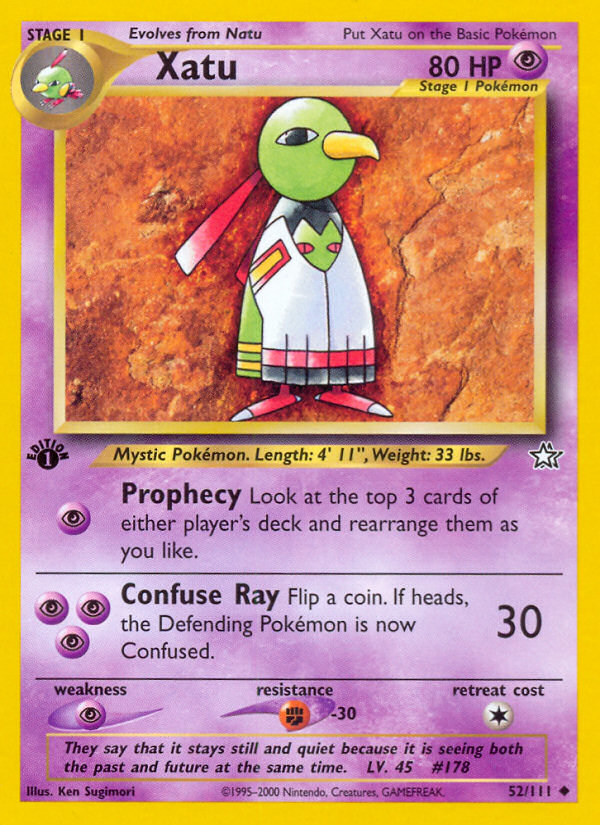 Xatu - 52/111 Neo Genesis Uncommon Unlimited Pokemon - NM