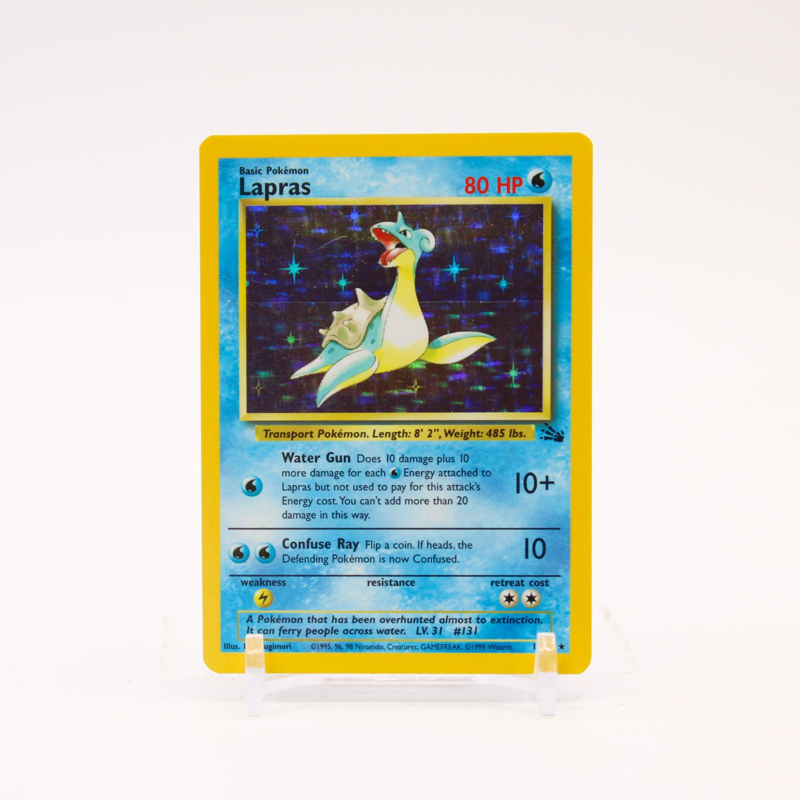 Lapras - 10/62 Fossil Unlimited Holo Rare Pokemon - NM/LP