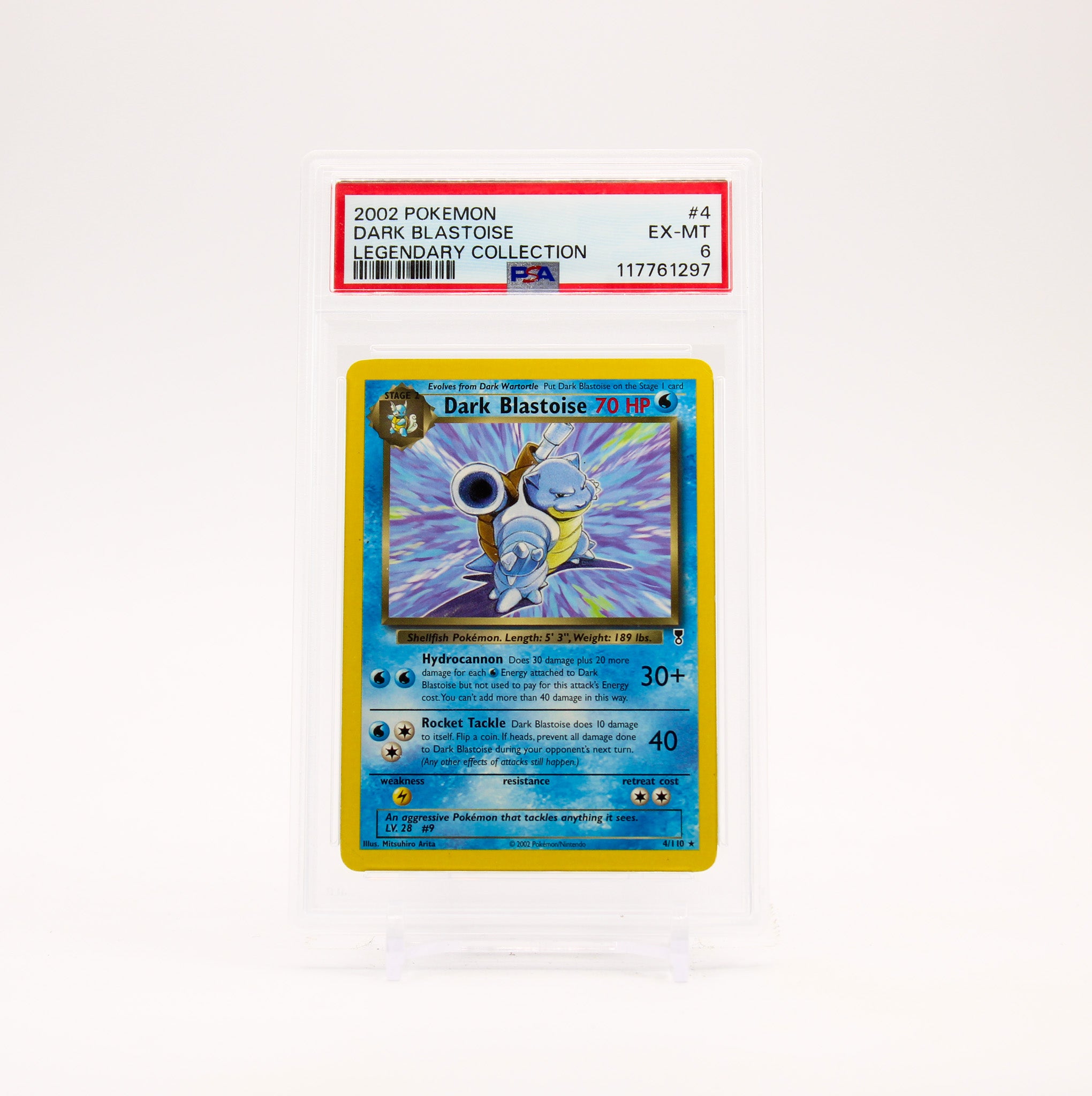 Dark Blastoise - 4/110 PSA 6 Legendary Collection Holo Rare Pokemon - EX/MT