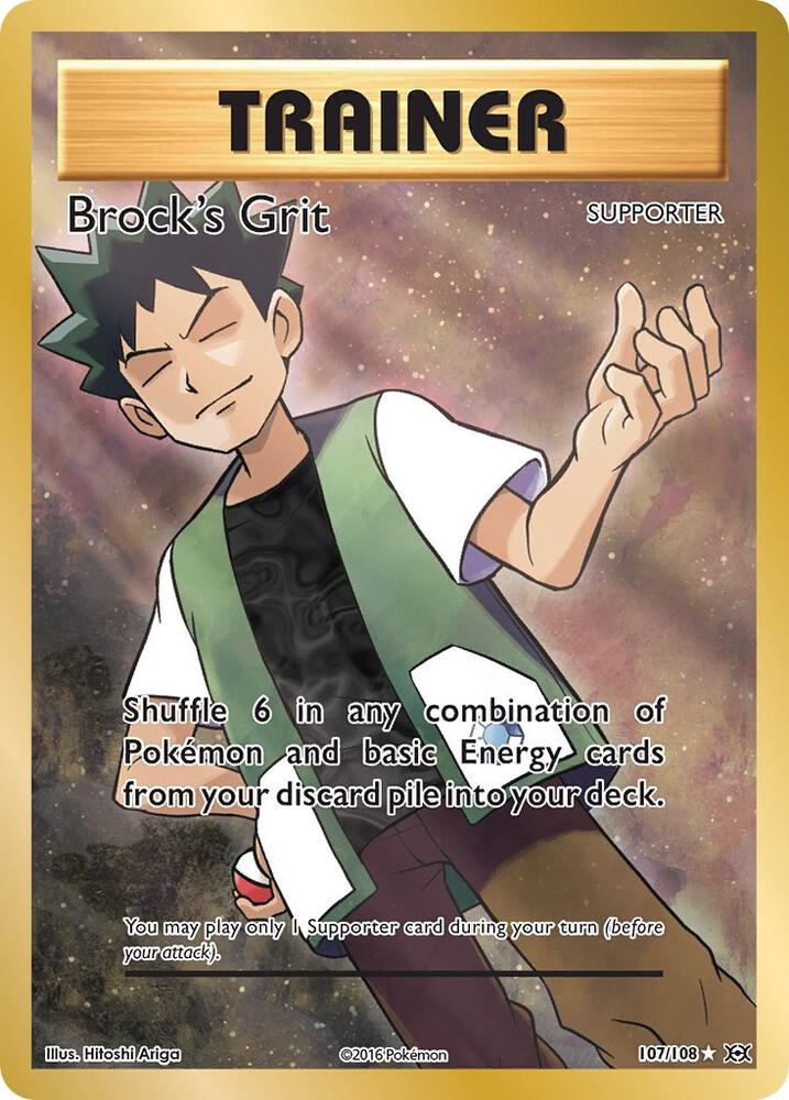 Brock's Grit - 107/108 Evolutions Full Art Trainer - NM