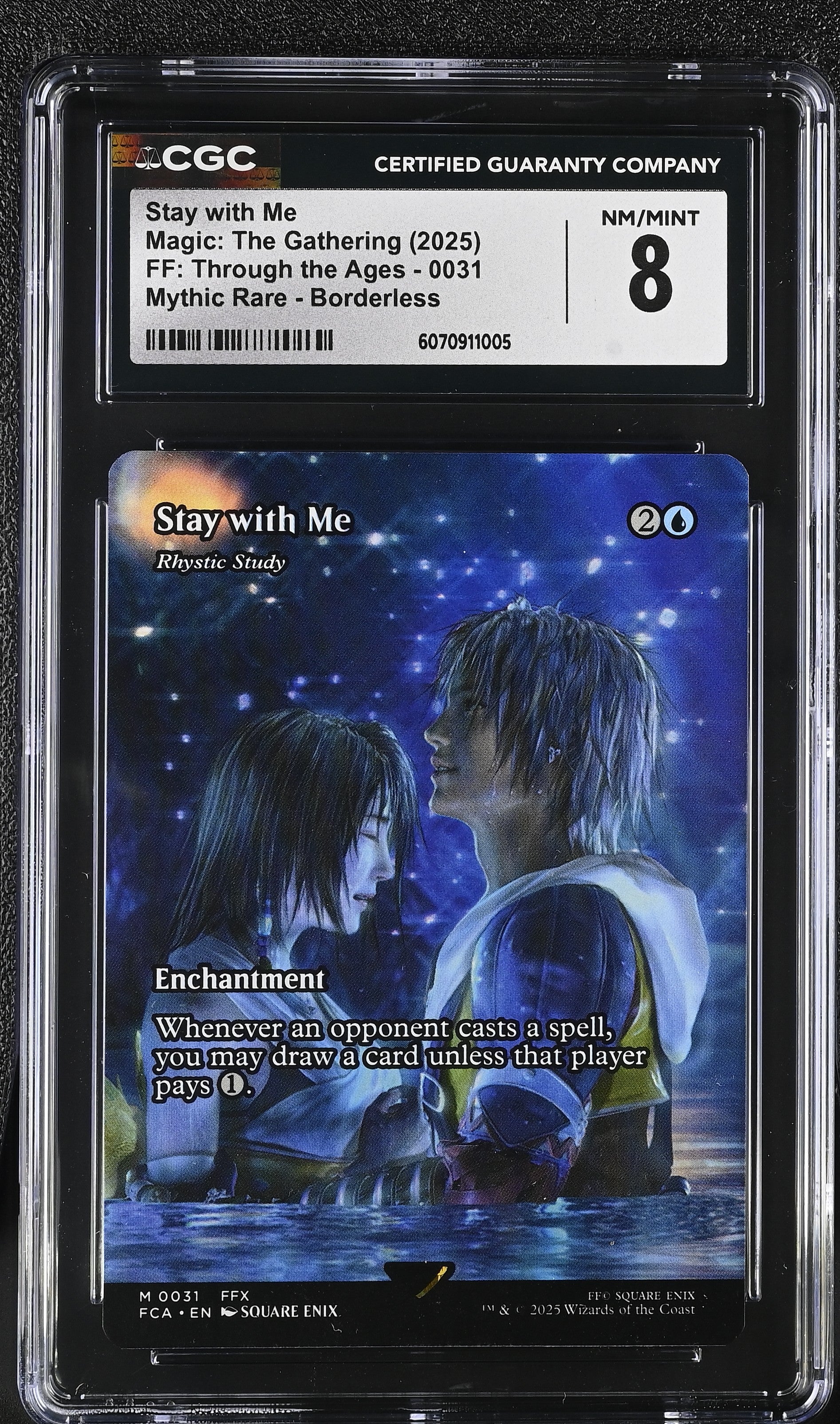 Stay With Me - Rhystic Study Showcase - 31 CGC 8 Final Fantasy Mythic Magic - NM/MINT