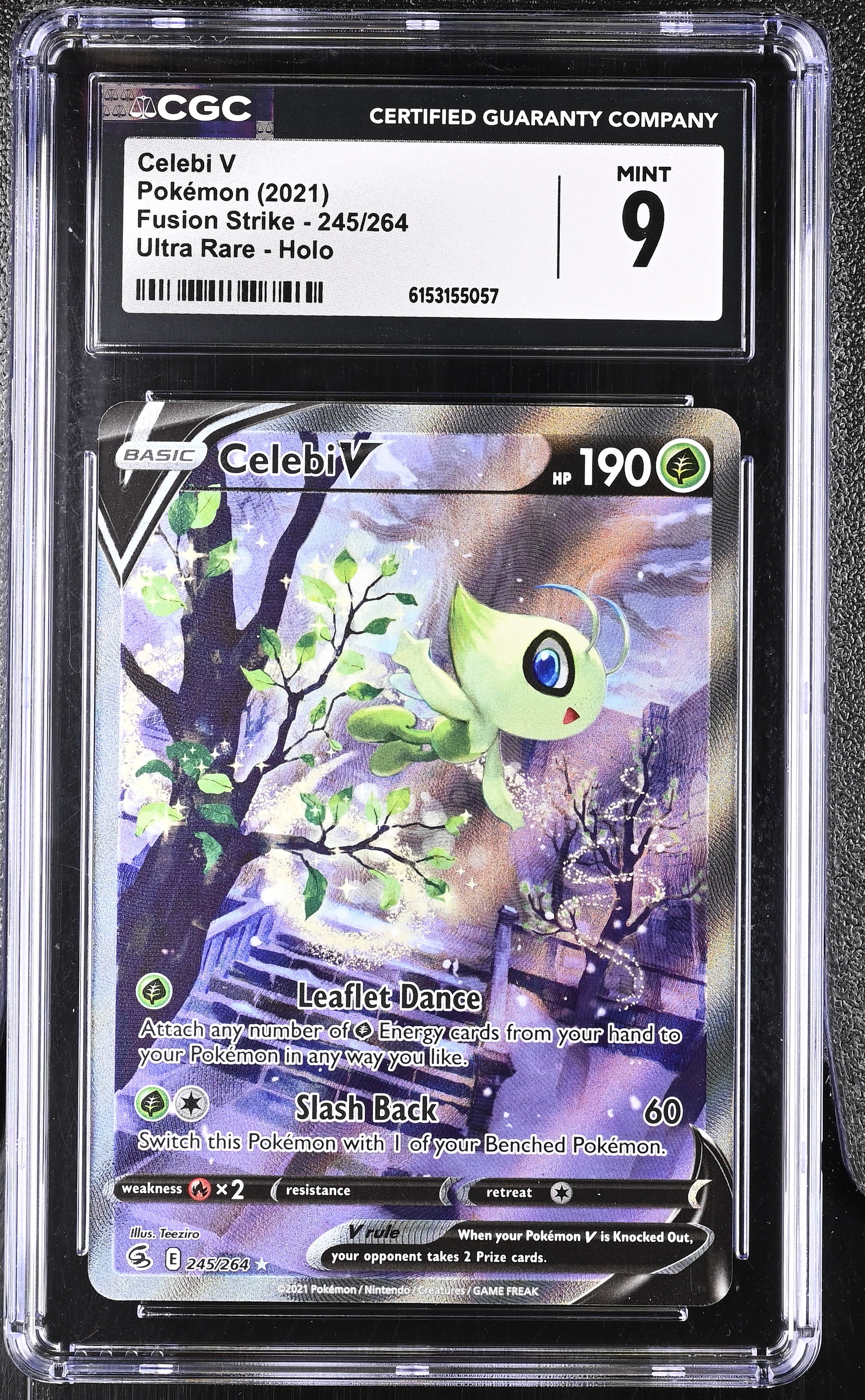 Celebi V - 245/264 CGC 9 Fusion Strike Alternate Art Pokemon - MINT