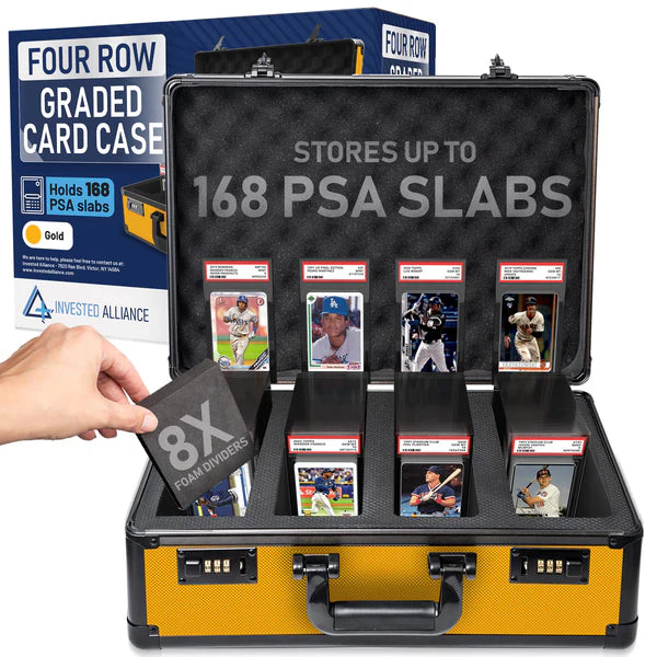 Premium Graded Card Case - Invested Alliance TSA Lock - Gold