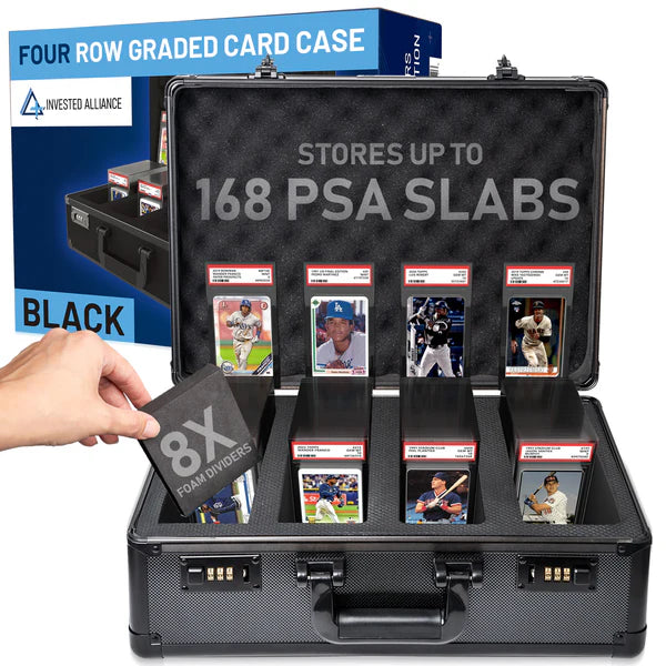 Premium Graded Card Case - Invested Alliance TSA Lock - Black