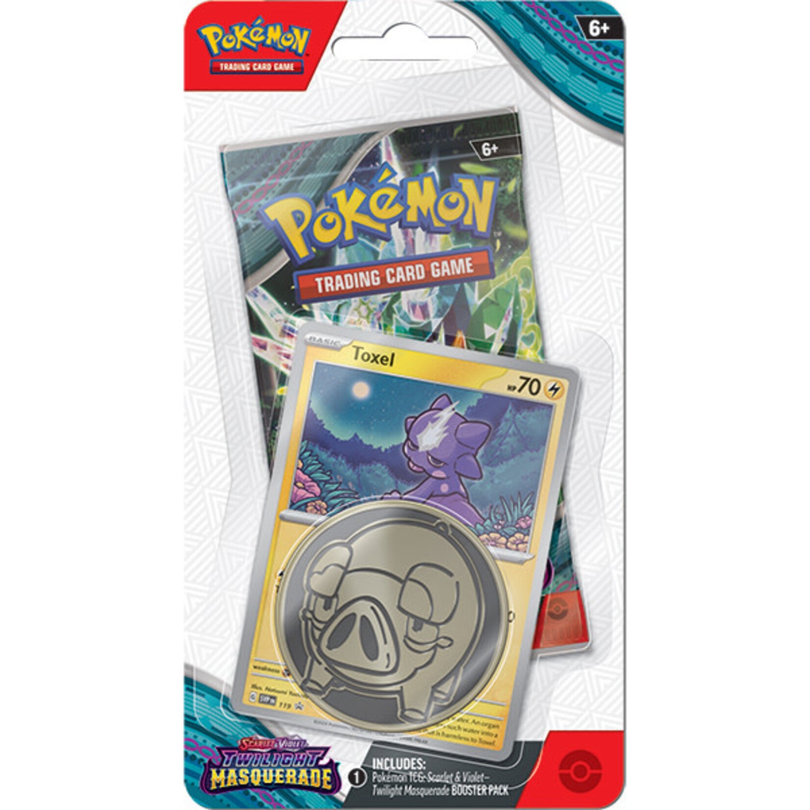 Pokemon Booster Pack Checklane Blister Promo - Scarlet & Violet: Twilight Masquerade - Toxel