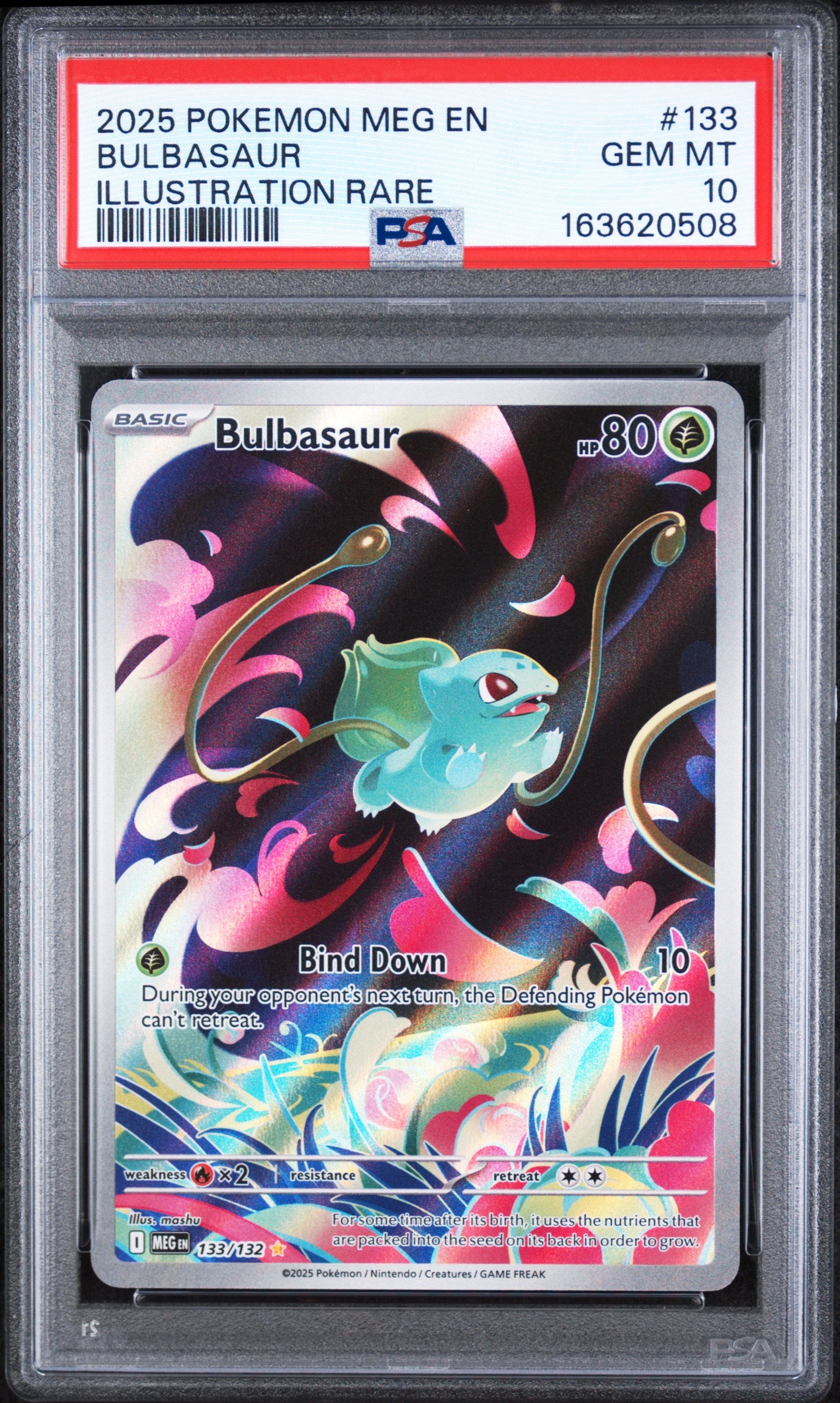 Bulbasaur - 133/132 PSA 10 Mega Evolution Illustration Rare Pokemon - GEM MINT