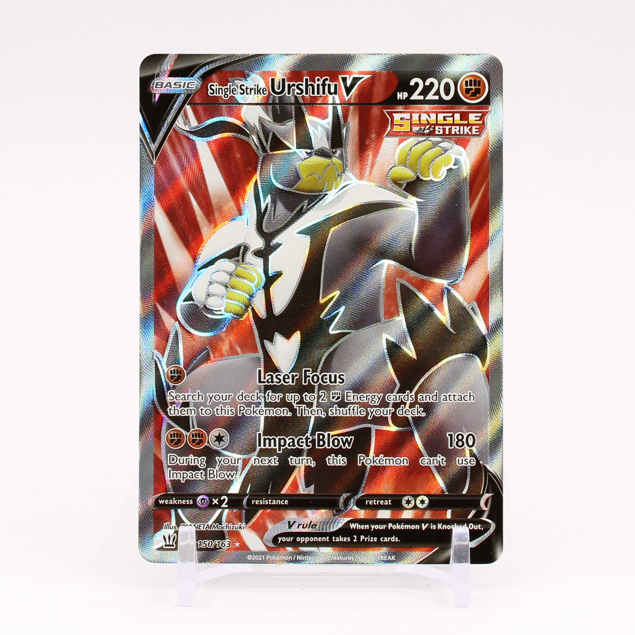 Single Strike Urshifu V - 150/163 Battle Styles FULL ART Pokemon - NM/MINT