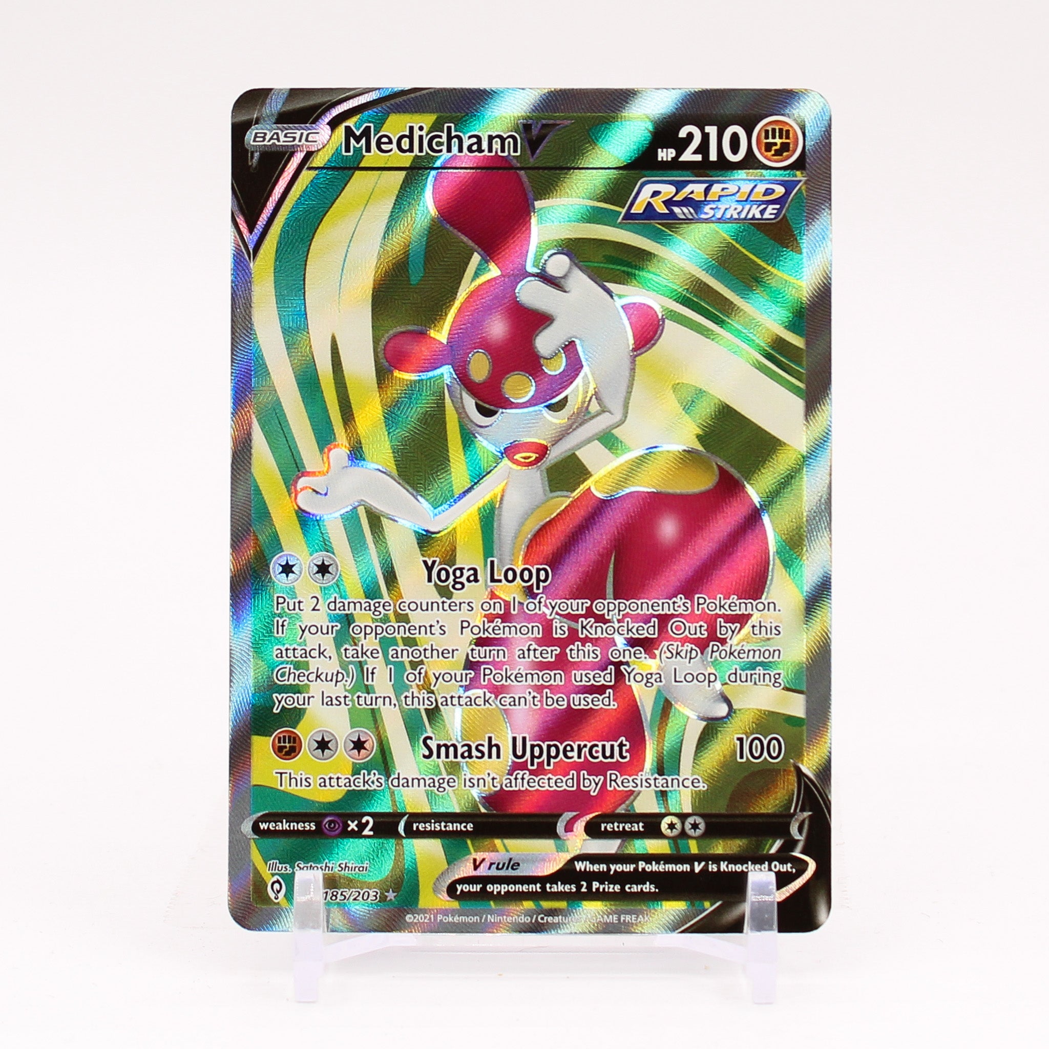 Medicham V - 185/203 Evolving Skies FULL ART Pokemon - NM/MINT