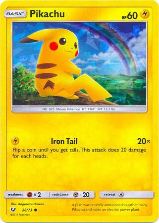 Pikachu - 28/73 Cracked Ice Holo Pokemon - NM/MINT