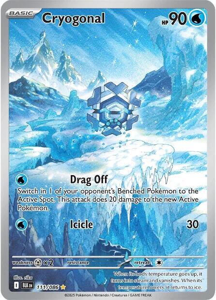 Cryogonal - 111/086 Black Bolt Illustration Rare Pokemon - NM/MINT