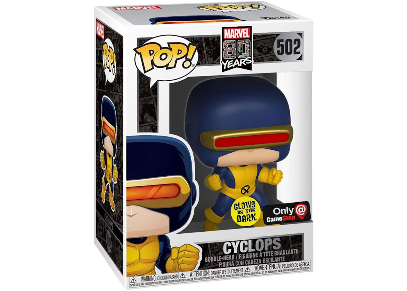 Funko Pop - Marvel 80 Years Vinyl Figure - Cyclops 502 Glow GameStop