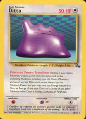 Ditto - 18/62 Fossil Rare Unlimited Pokemon - NM