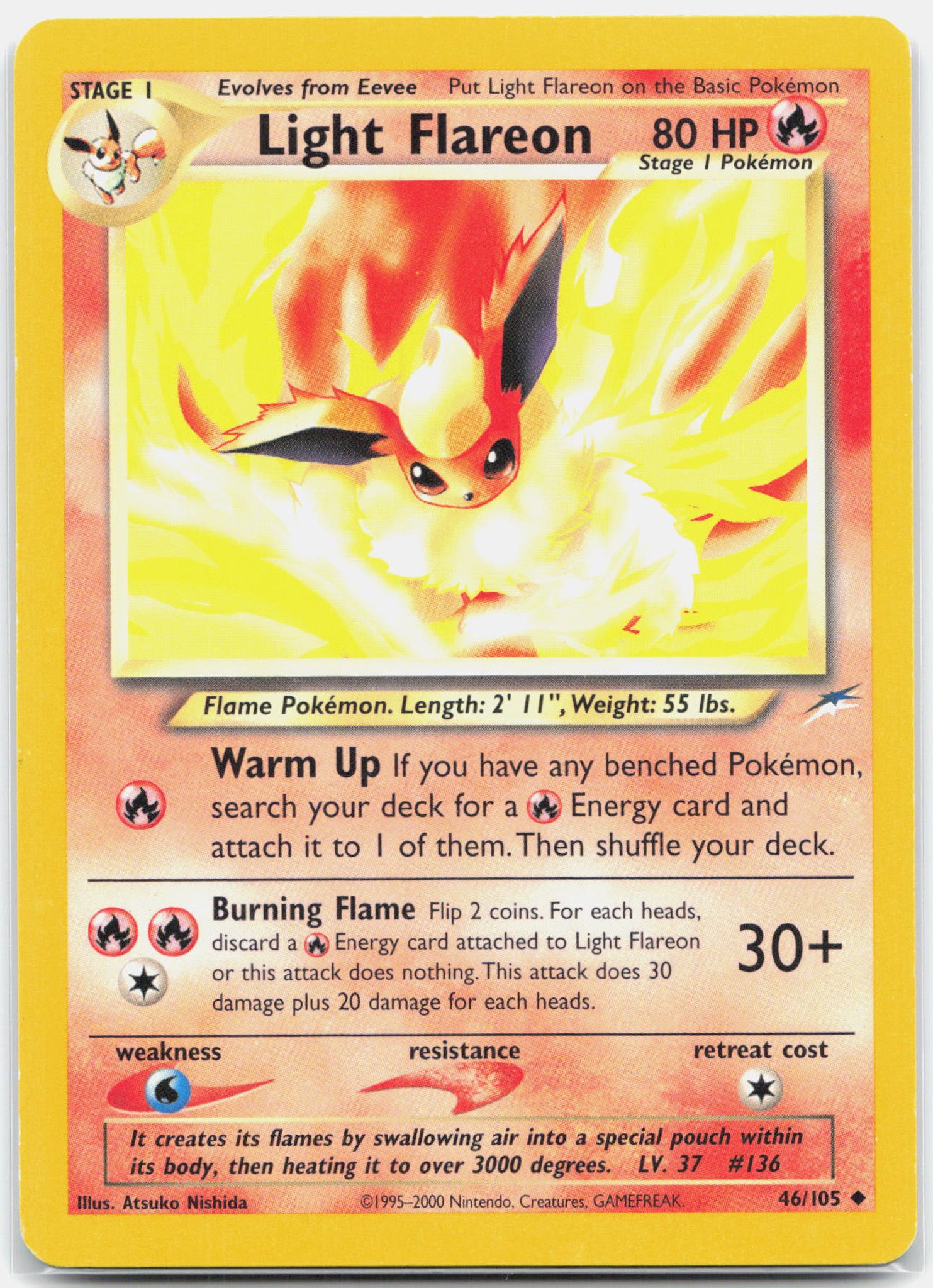 Light Flareon - 46/105 Neo Destiny Unlimited Pokemon - LP