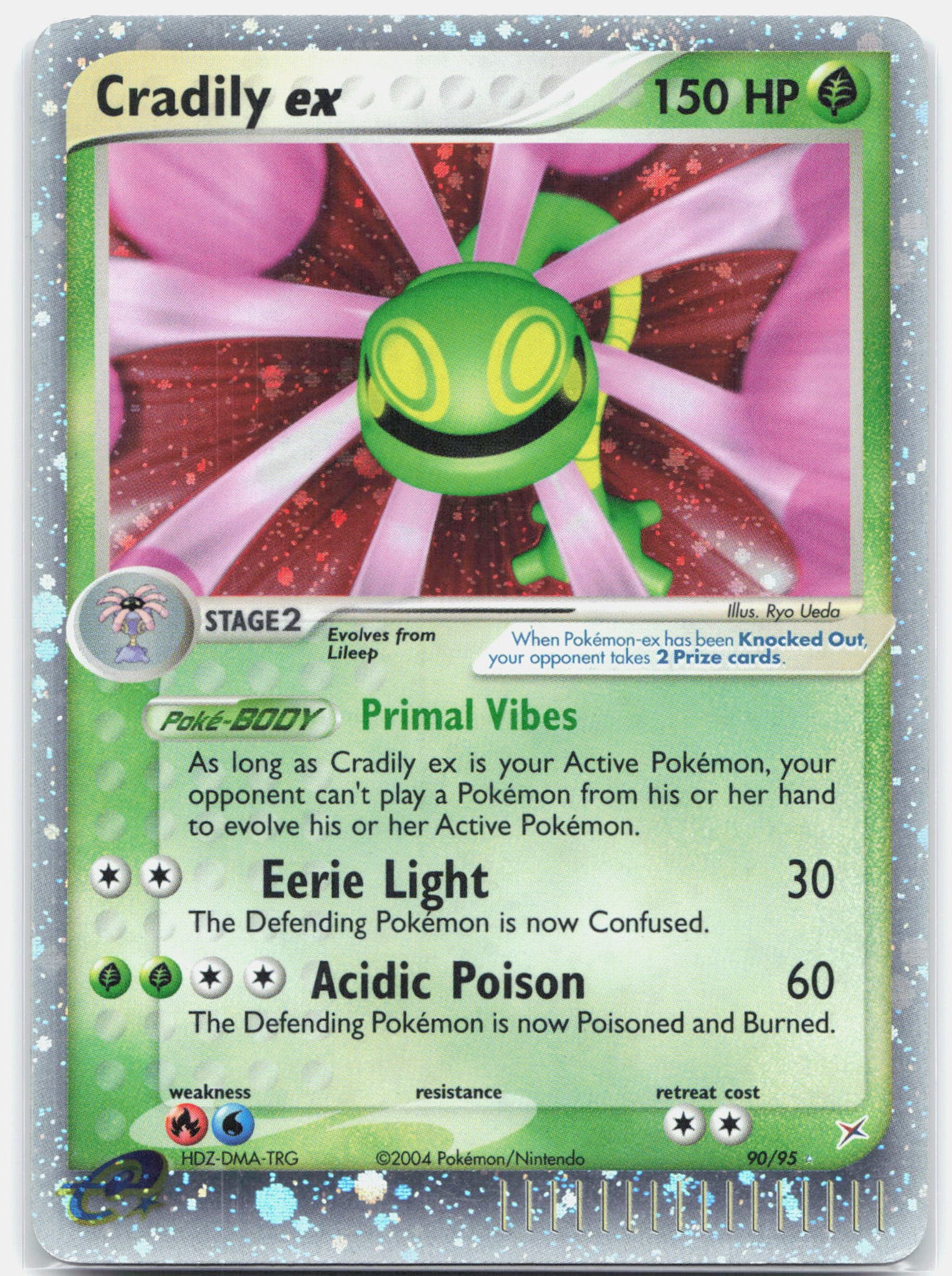 Cradily ex - 90/95 Team Magma vs Team Aqua Ultra Rare Holo Pokemon - LP/MP