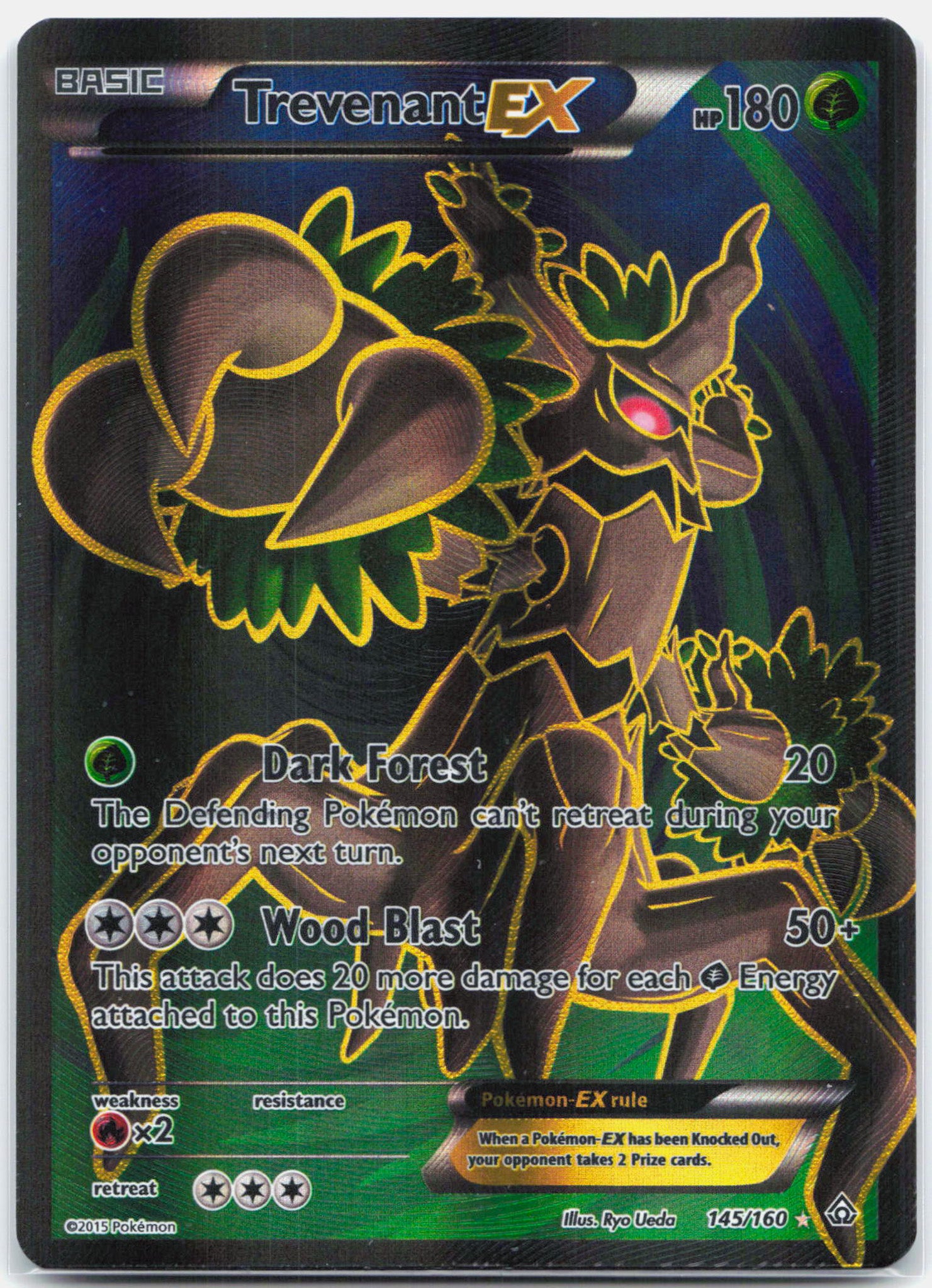 Trevenant EX - 145/160 Primal Clash Full Art Pokemon - NM/LP