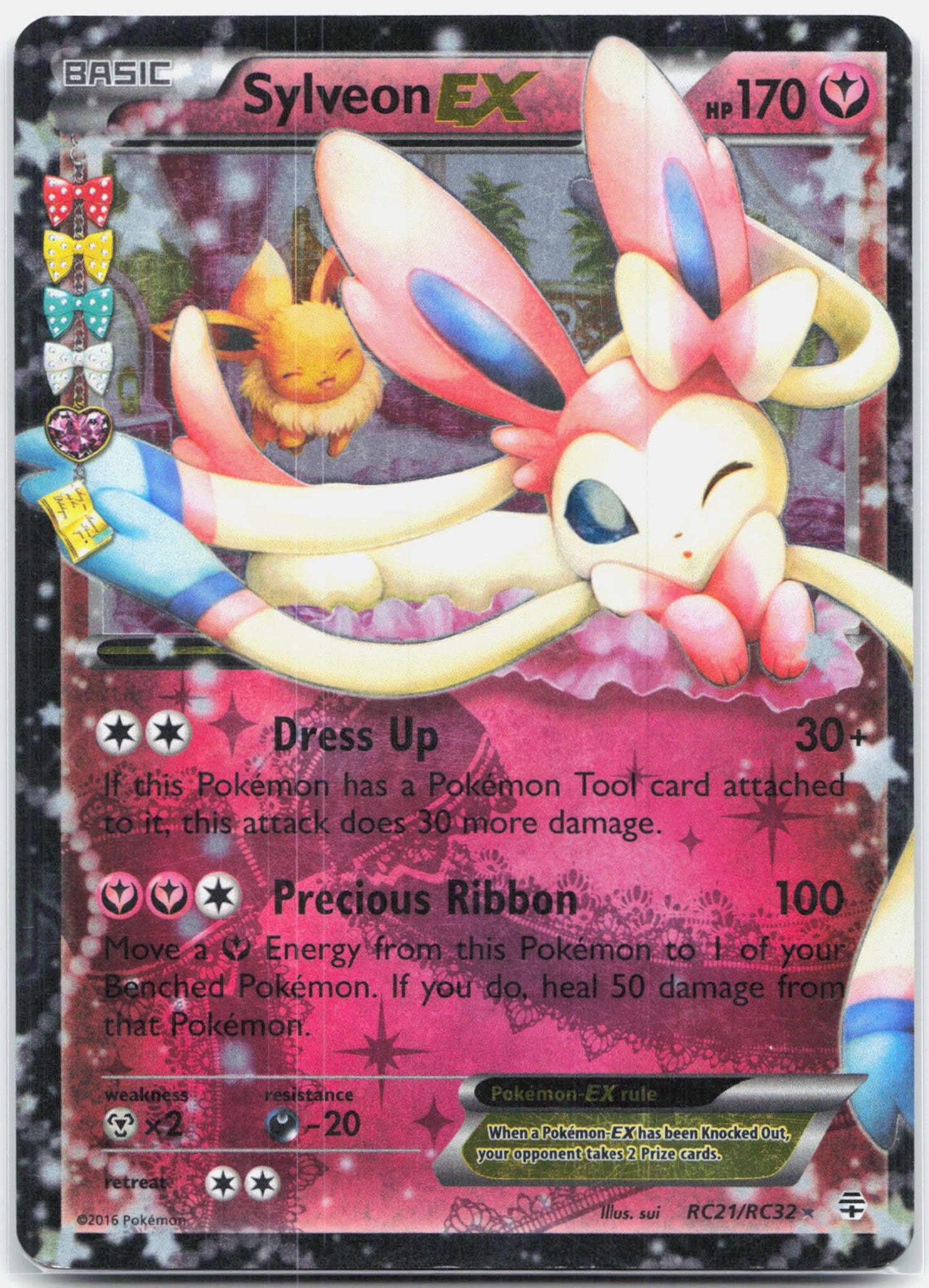 Sylveon EX - RC21/RC32 Generations Radiant Collection Pokemon - LP/MP