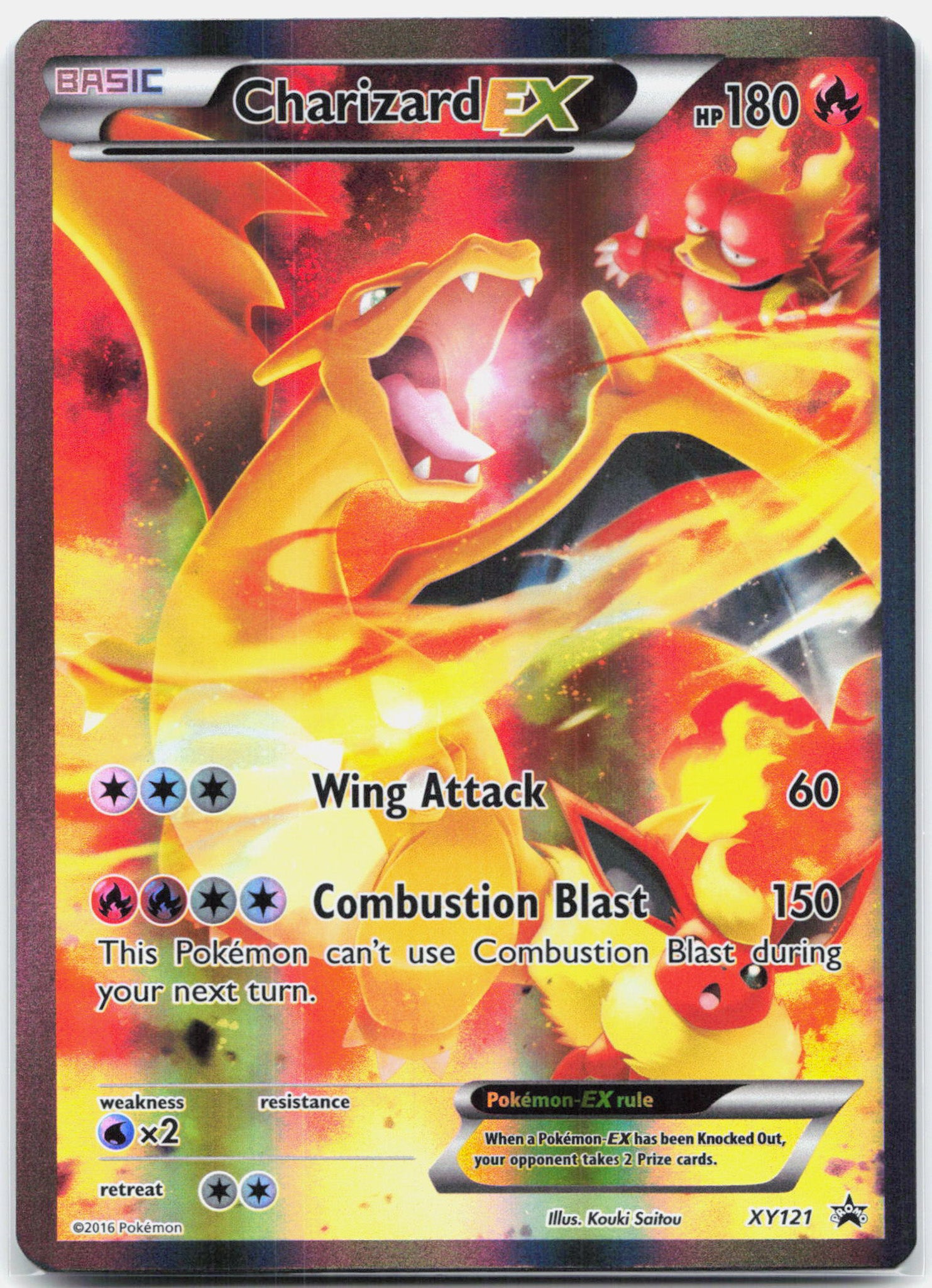 Charizard EX - XY121 Black Star Promo Alternate Art Pokemon - MP