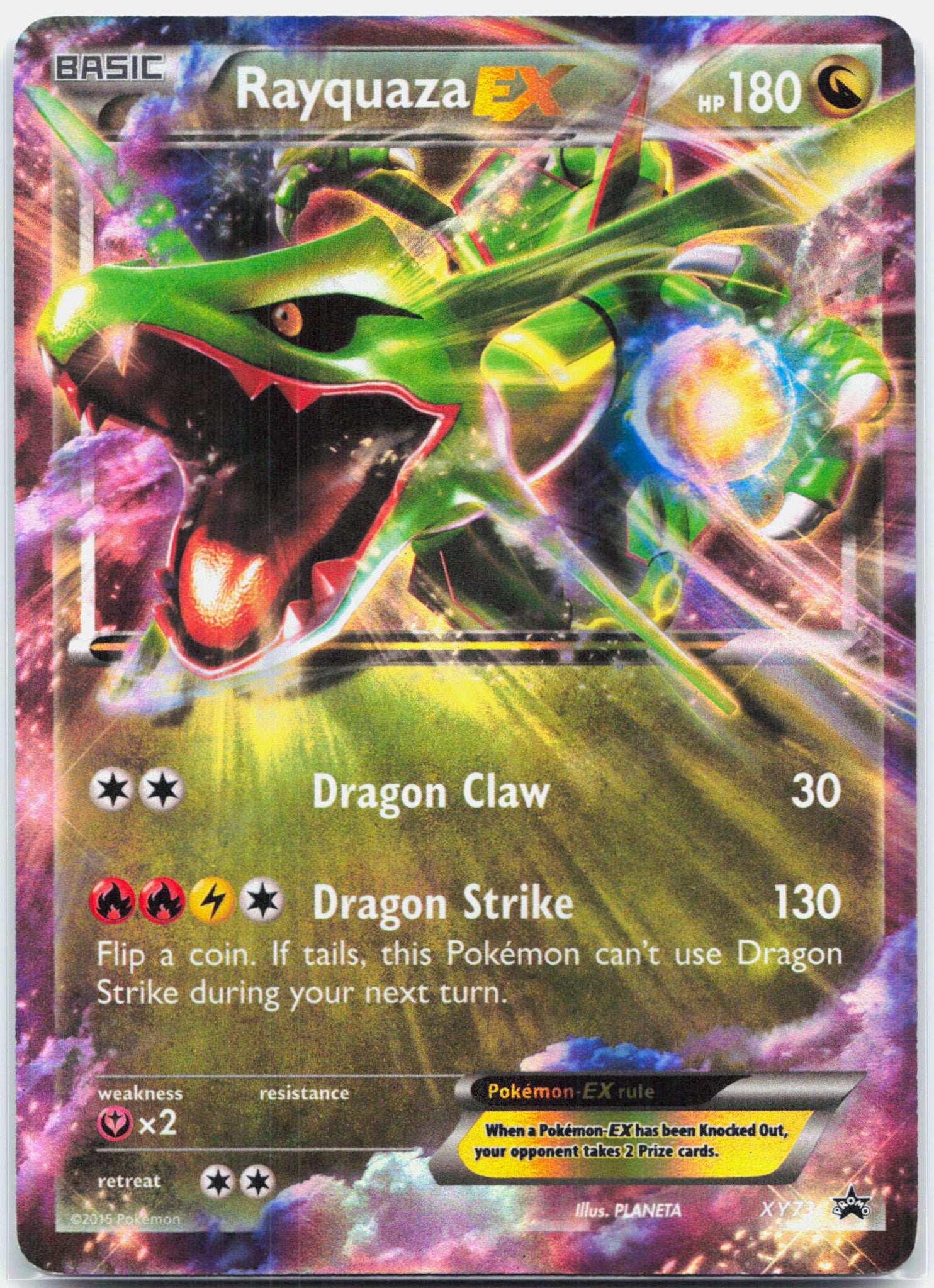 Rayquaza EX - XY73 Black Star Promo Pokemon - LP/MP