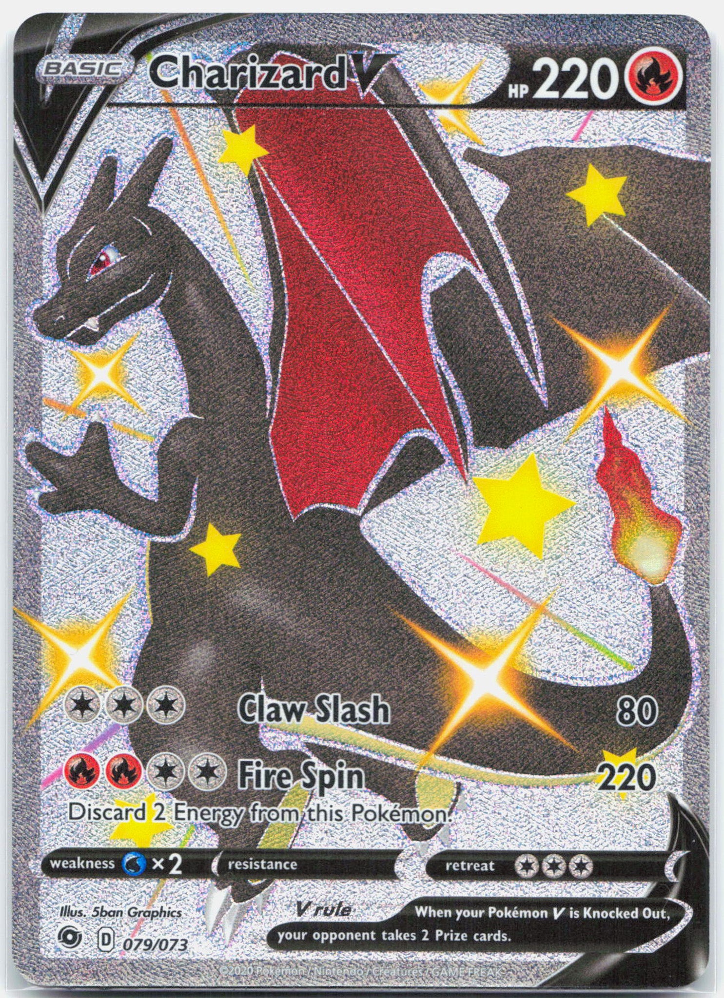Charizard V - 079/073 Champions Path Full Art Shiny Pokemon - NM/LP