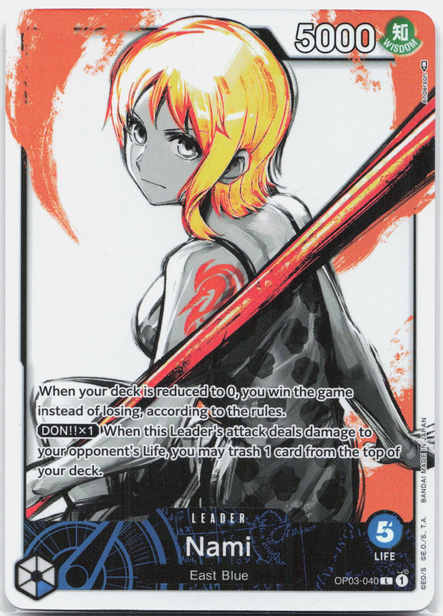 Nami Alternate Art - OP03-040 Pillars Of Strength L One Piece - NM