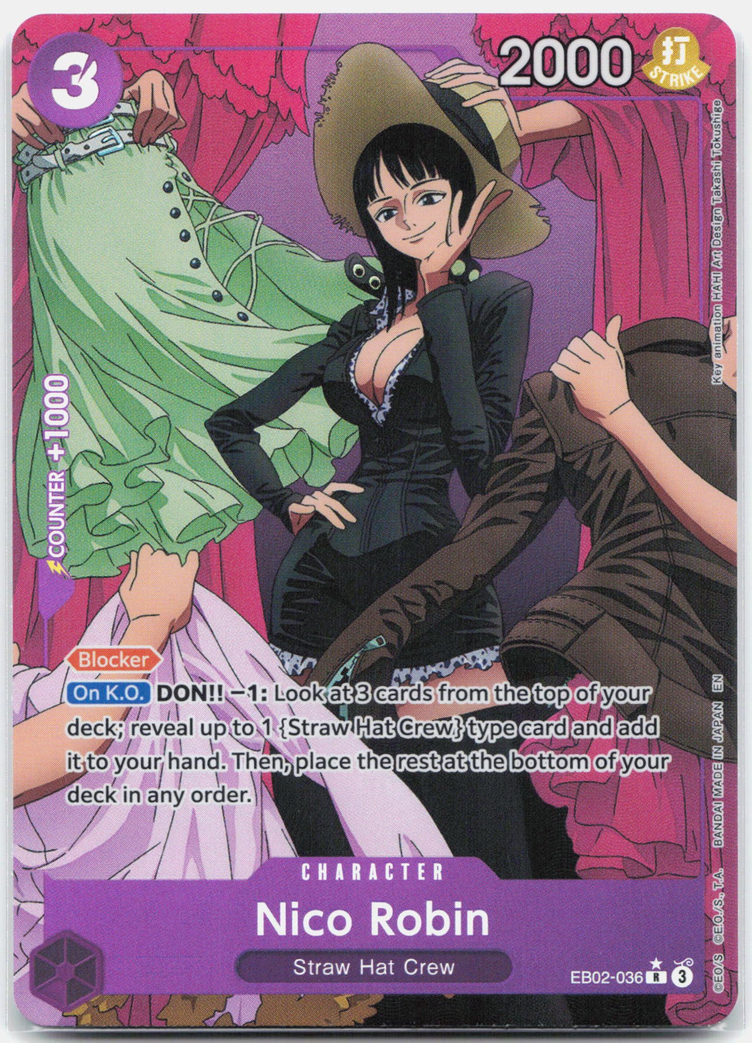 Nico Robin Alternate Art - EB02-036 Extra Booster Anime 25th Collection R One Piece - NM