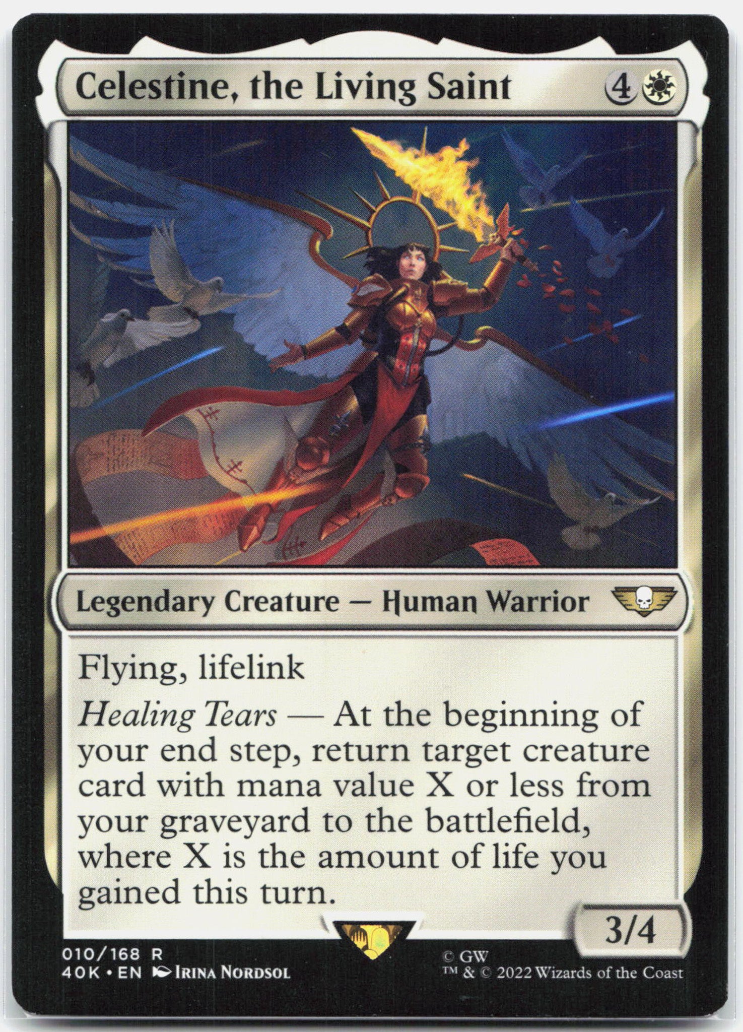 Celestine, the Living Saint - 010/168 Warhammer 40K 40,000 Rare Magic - NM