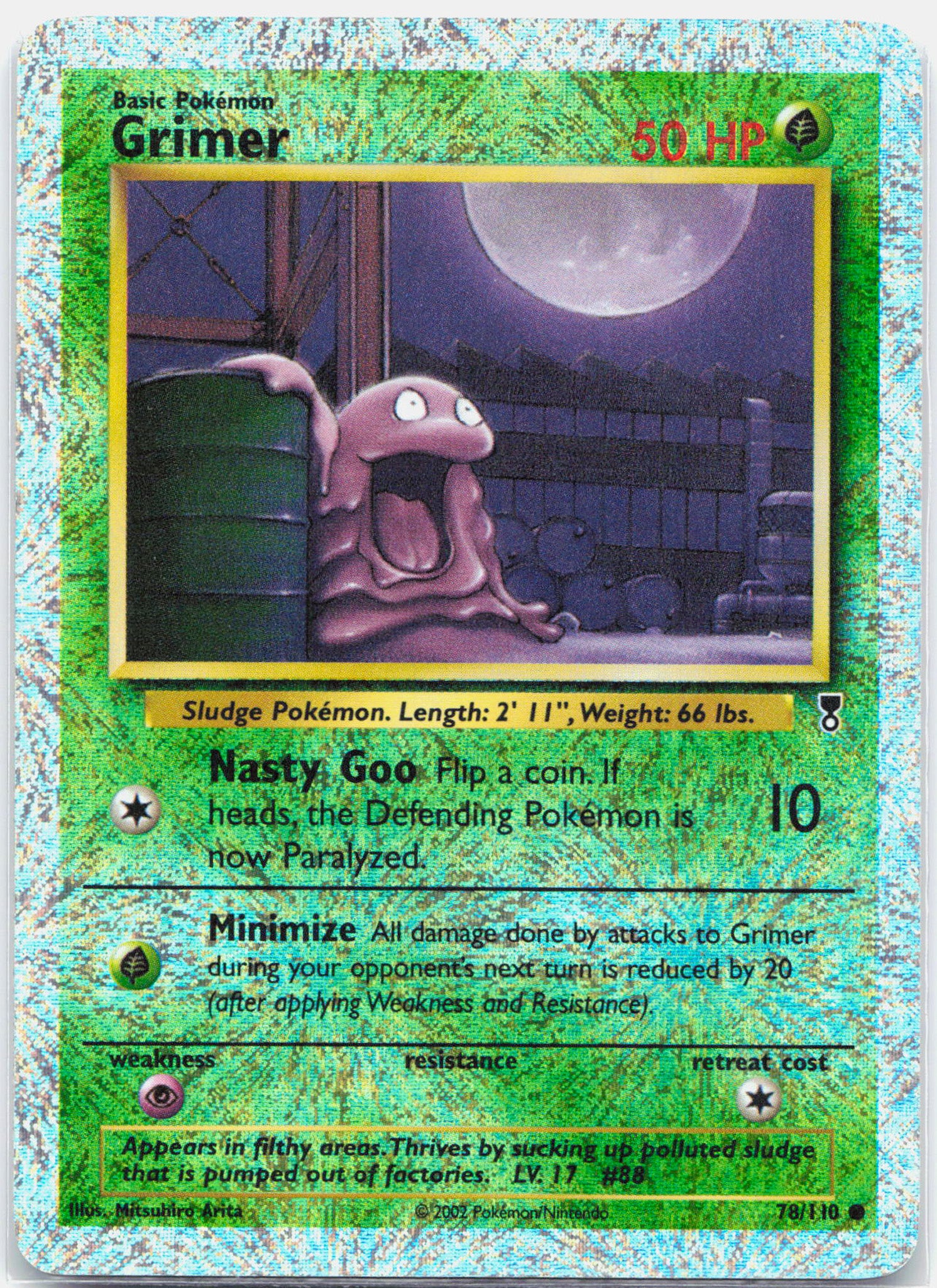 Grimer - 78/110 Legendary Collection Reverse Holo Firecracker Pokemon - LP