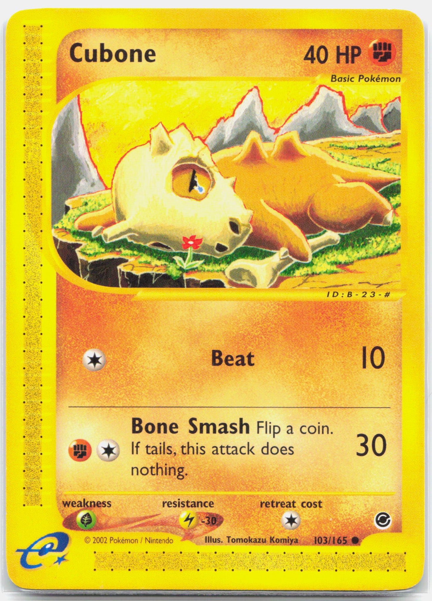 Cubone - 103/165 Expedition e-Reader Pokemon - NM/LP
