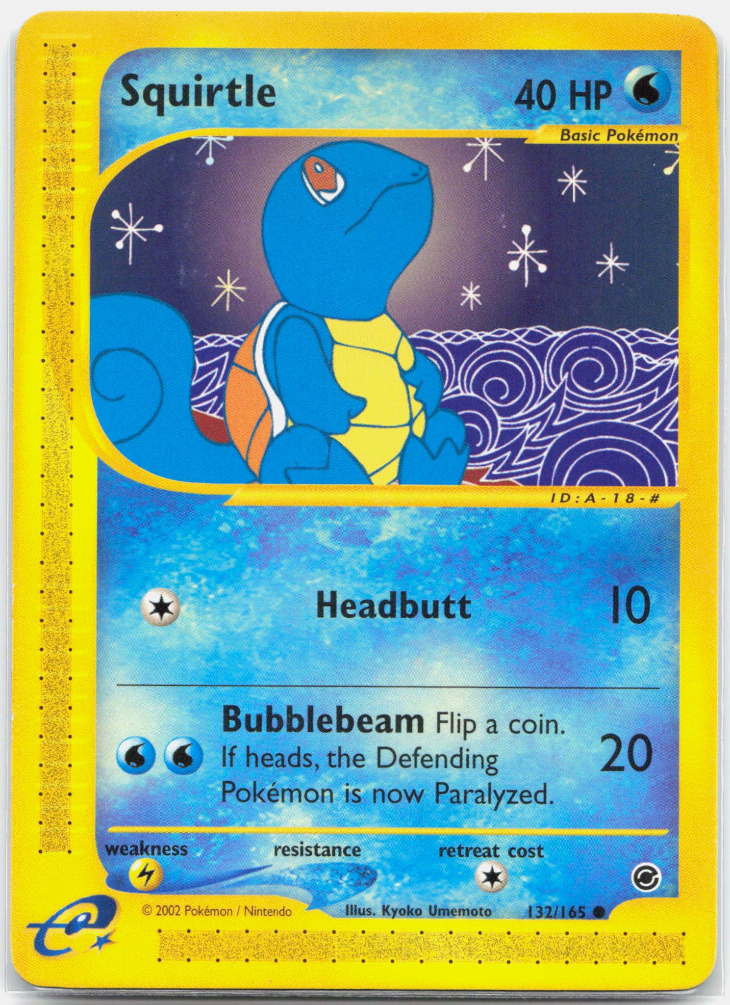 Squirtle - 132/165 Expedition e-Reader Pokemon - NM/LP