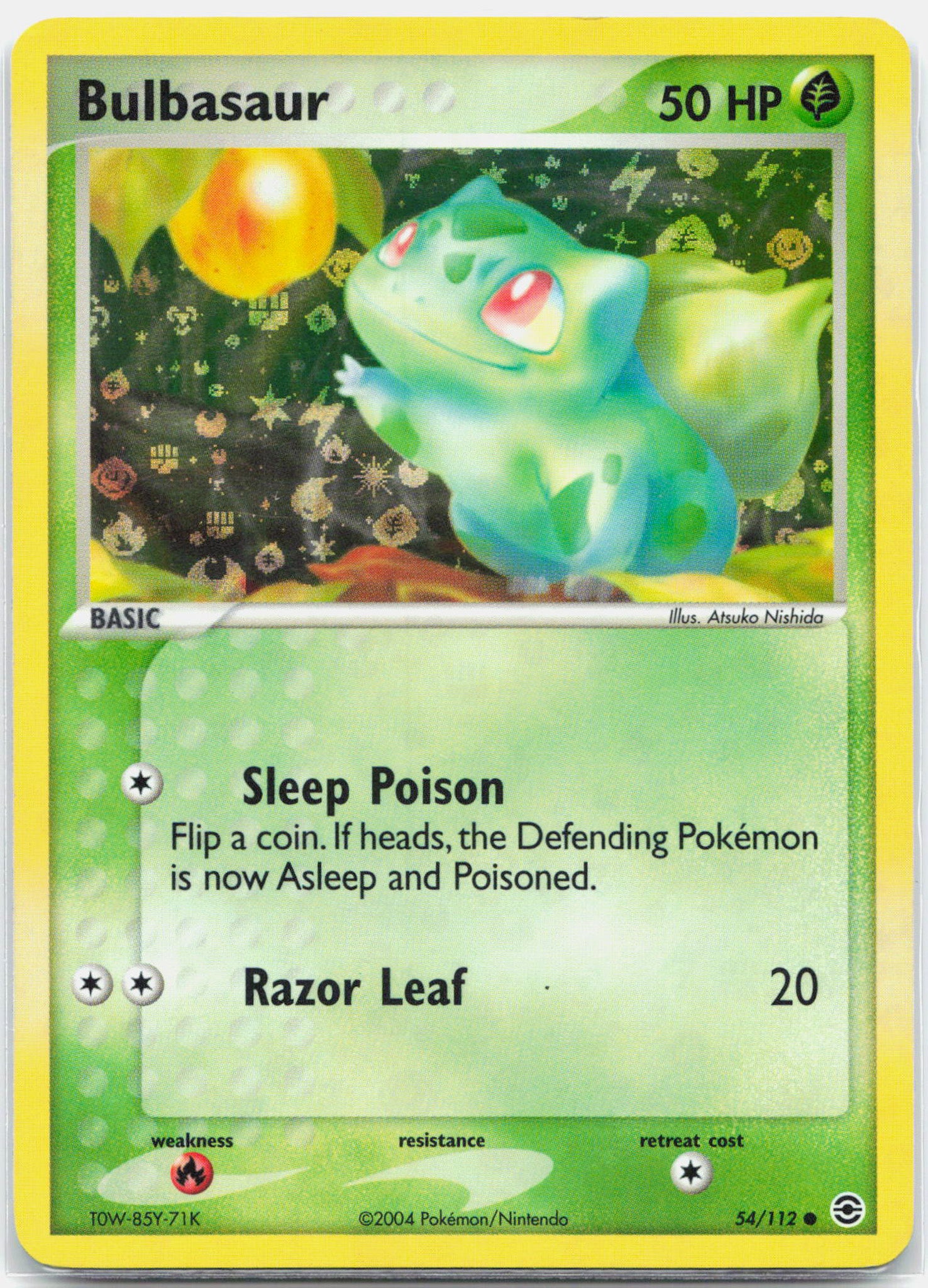 Bulbasaur - 54/112 FireRed & LeafGreen Reverse Holo Pokemon - LP