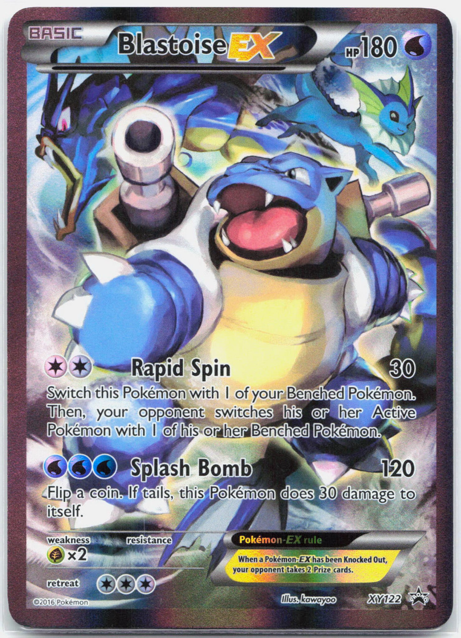 Blastoise EX - XY122 Black Star Promo Alternate Art Pokemon - LP