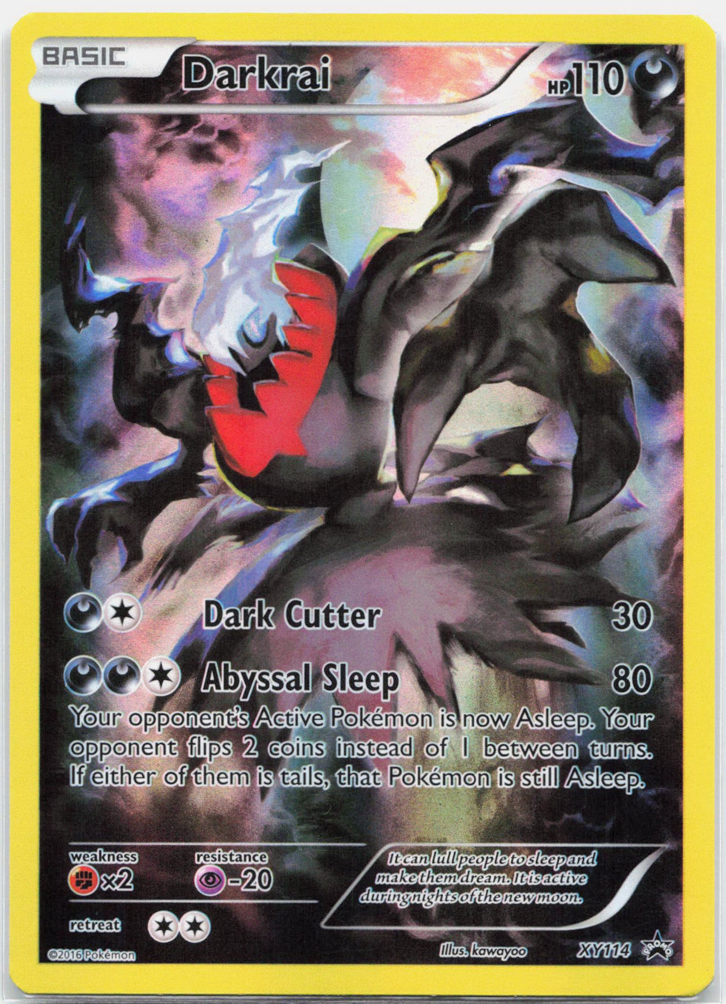 Darkrai - XY114 Black Star Promo Full Art Pokemon - LP
