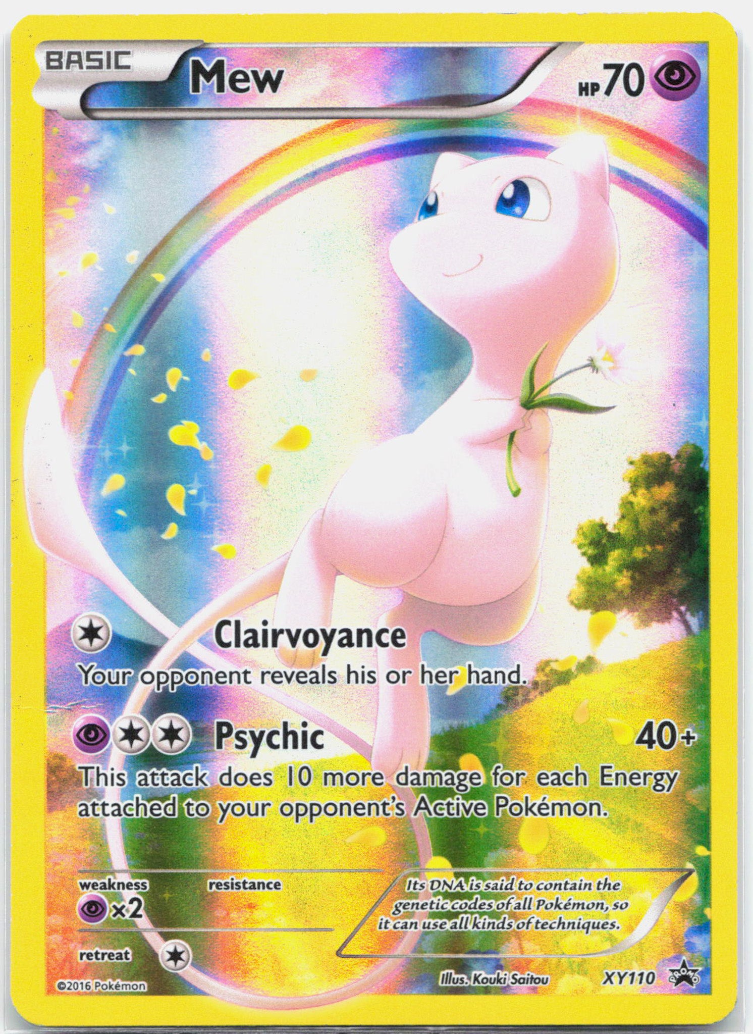 Mew - XY110 Black Star Promo Full Art Pokemon - LP