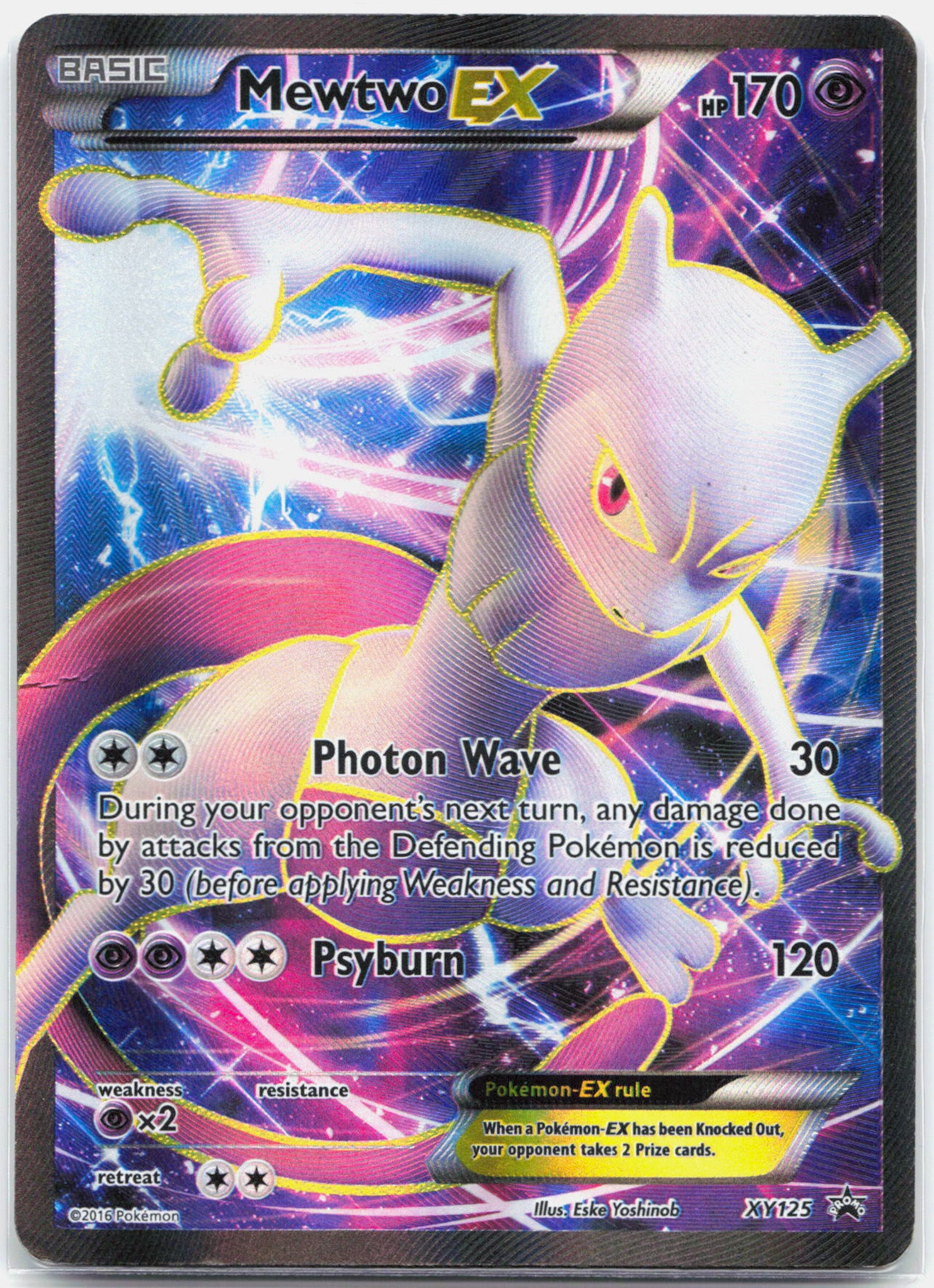 Mewtwo EX - XY125 Black Star Promo Full Art Pokemon - MP/HP