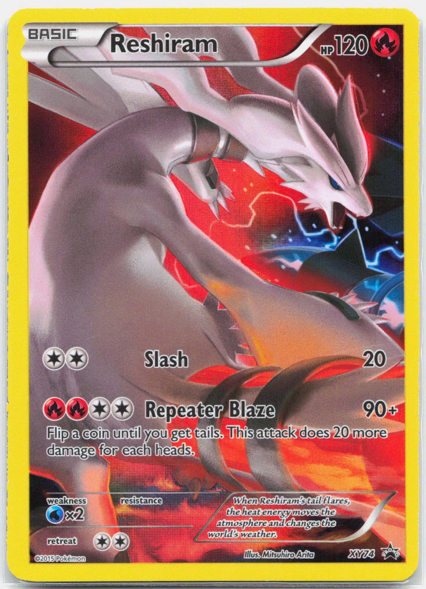 Reshiram - XY74 Black Star Promo Full Art Pokemon - LP