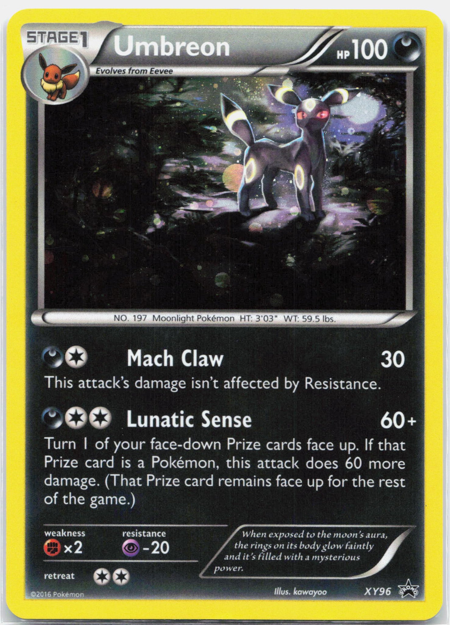 Umbreon - XY96 Black Star Promo Holo Pokemon - NM/LP