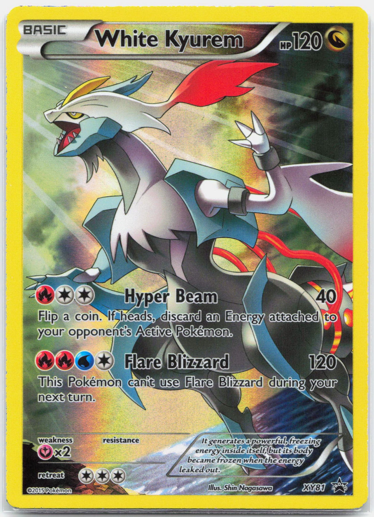 White Kyurem - XY81 Black Star Promo Full Art Pokemon - LP