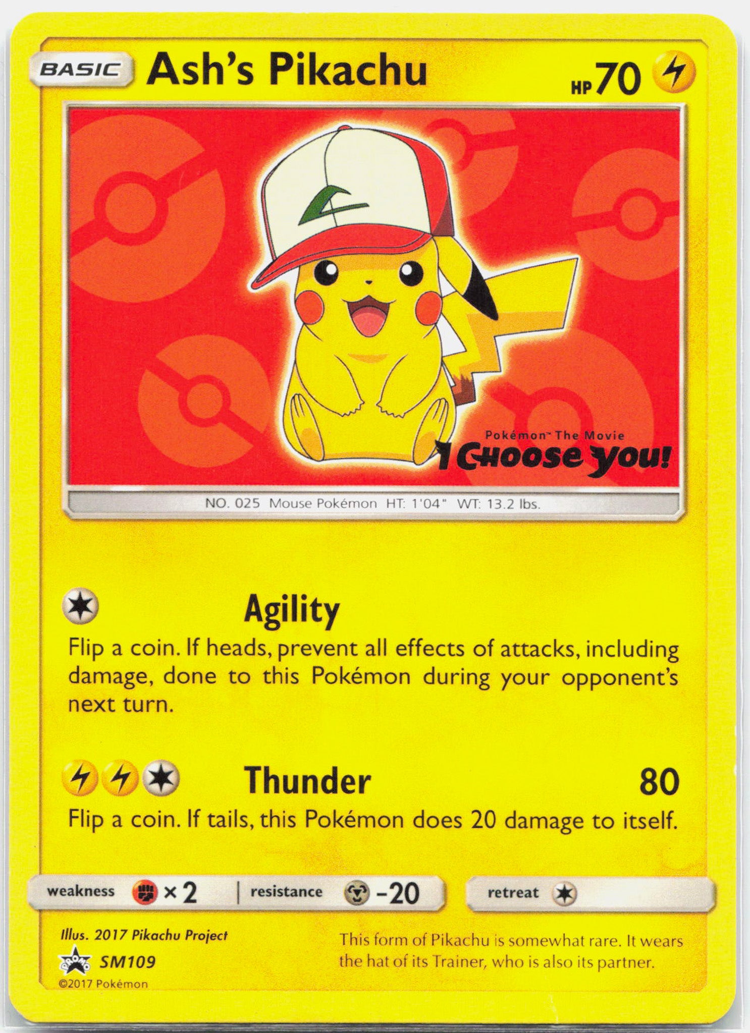 Ash's Pikachu - SM109 Black Star Promo Pokemon - MP