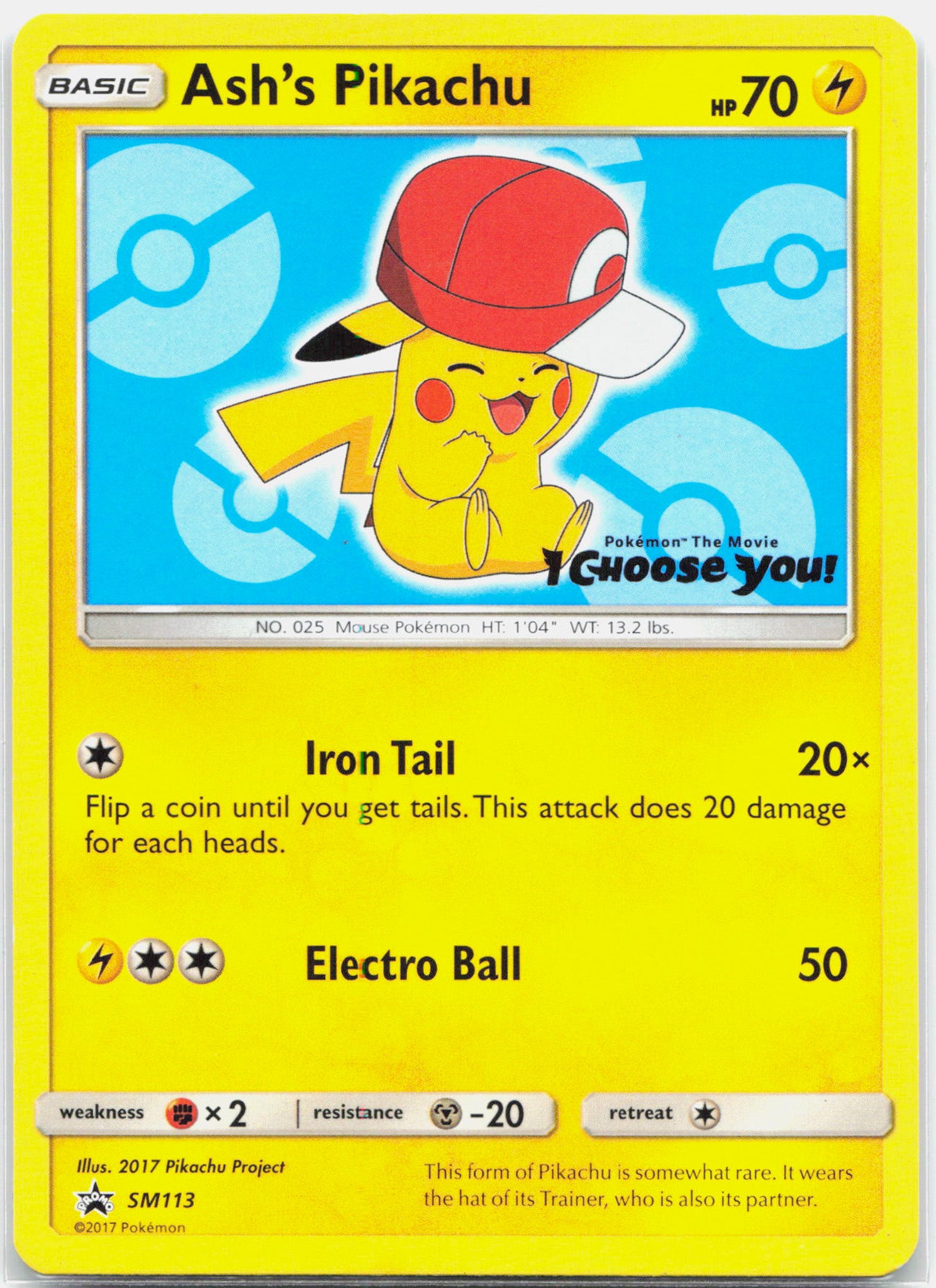 Ash's Pikachu - SM113 Black Star Promo Pokemon - MP