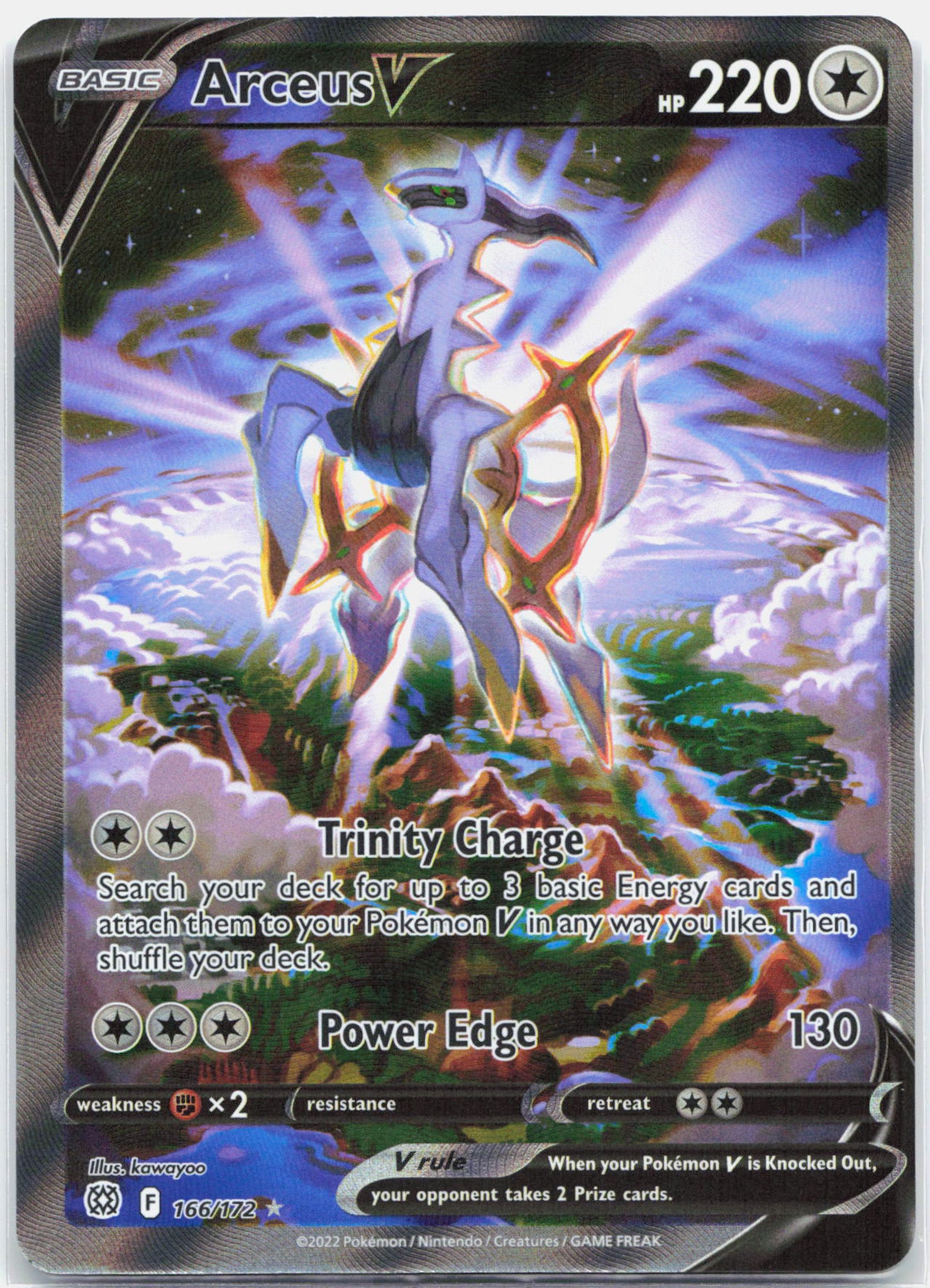 Arceus V - 166/172 Brilliant Stars Alternate Art Pokemon - NM