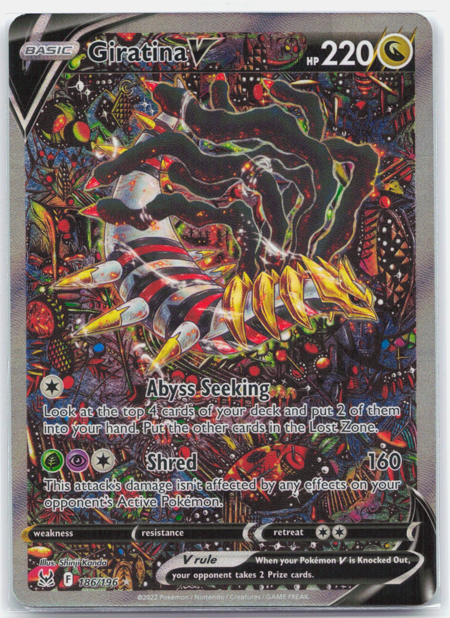 Giratina V - 186/196 Lost Origin Alternate Art Pokemon - NM