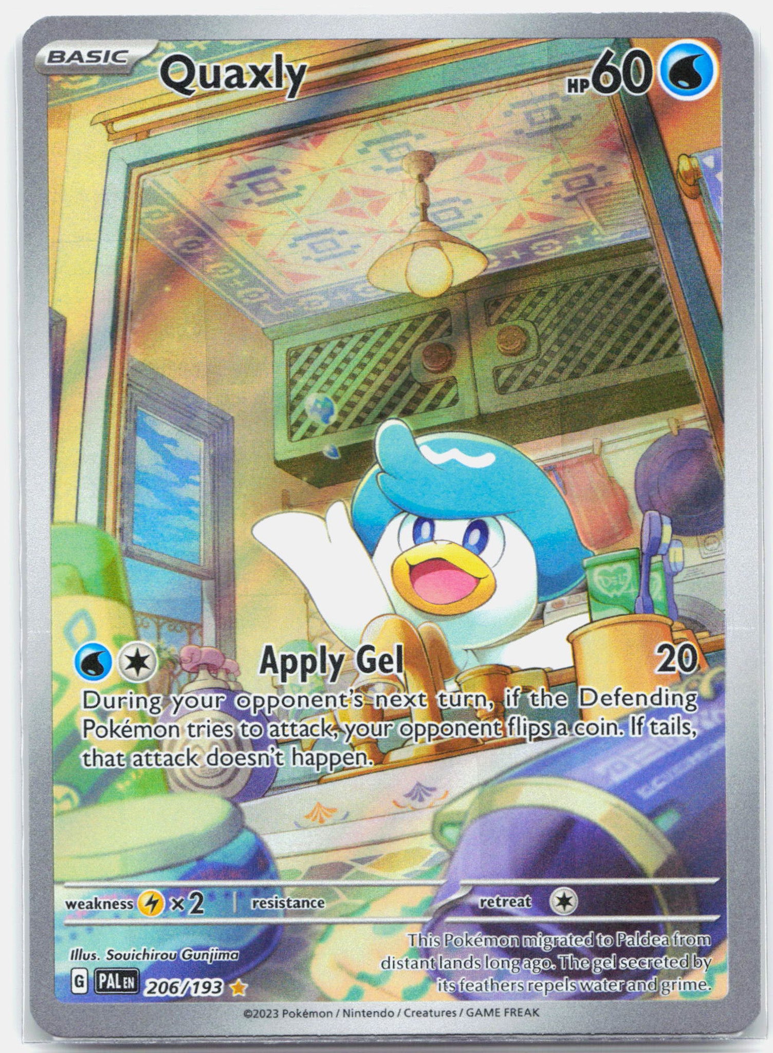 Quaxly- 206/193 Paldea Evolved Illustration Rare Pokemon - NM/LP
