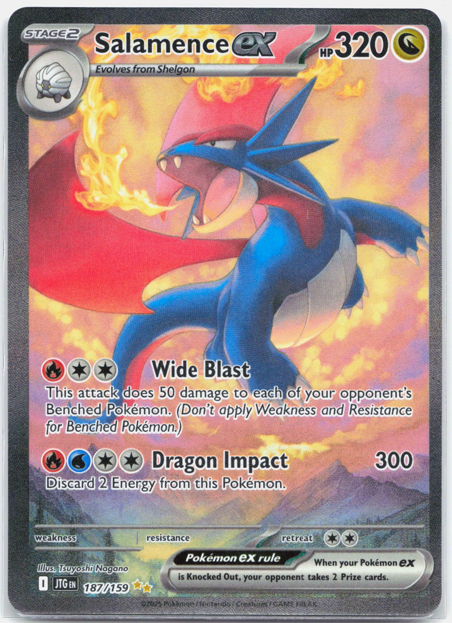 Salamence ex - 187/159 Journey Together Special Illustration Pokemon - NM/MINT