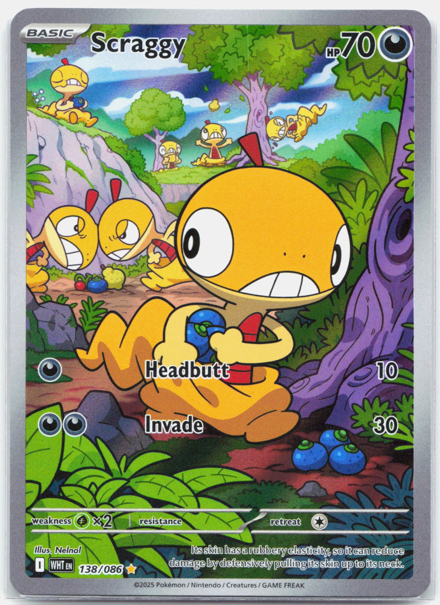 Scraggy - 138/086 White Flare Illustration Rare Pokemon - NM