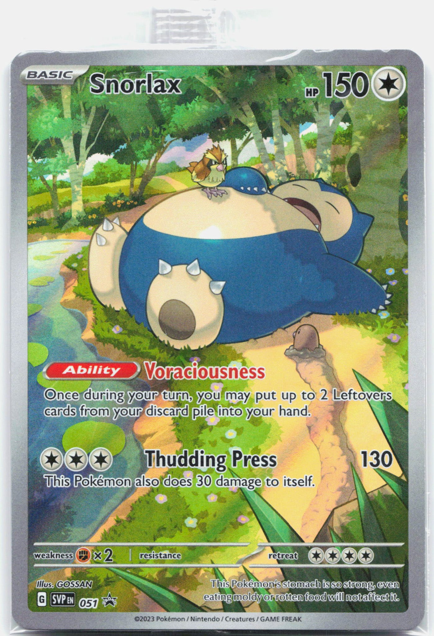 Snorlax - SVP051 SEALED 151 ETB Promo Illustration Pokemon - LP