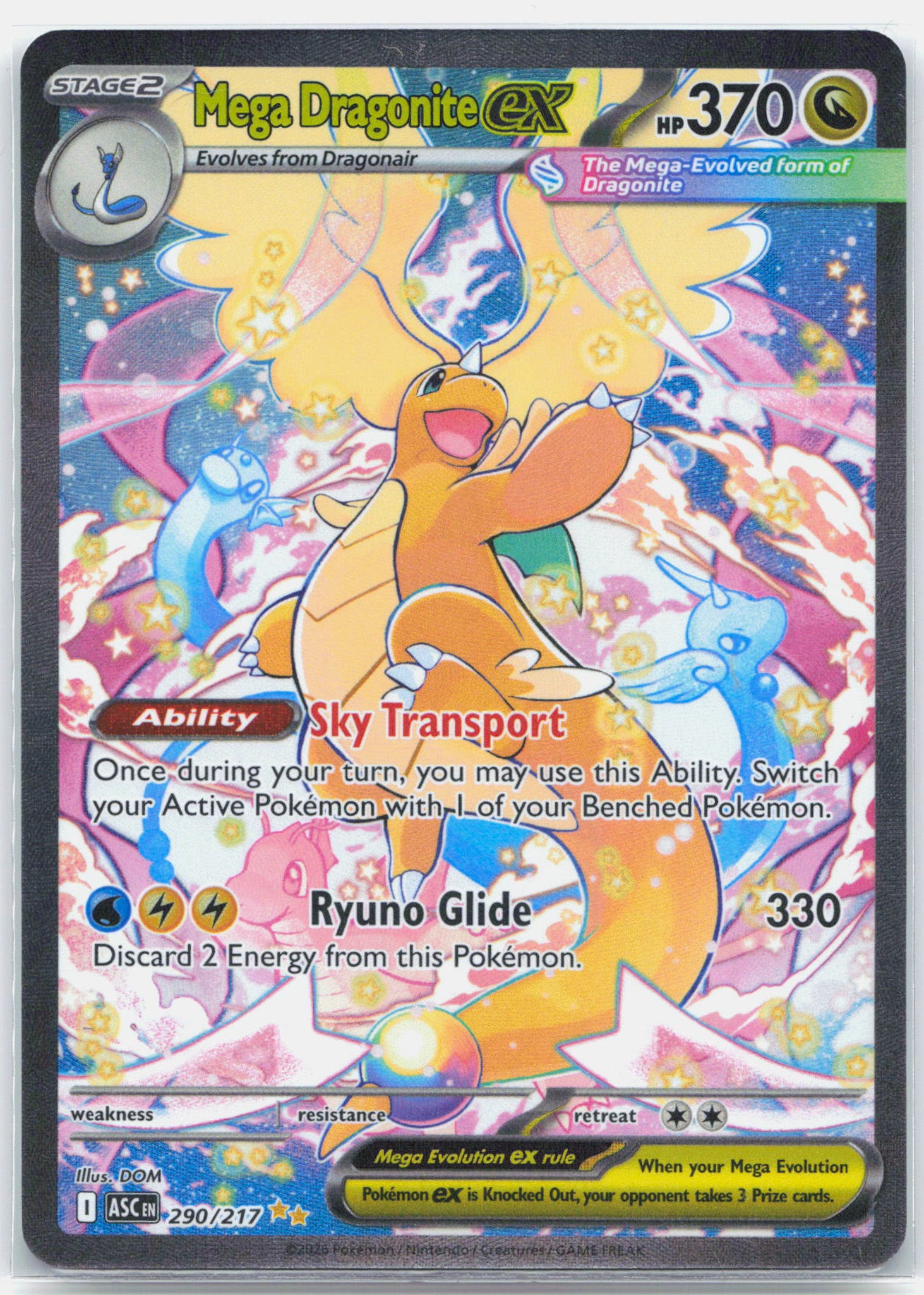 Mega Dragonite ex - 290/217 Ascended Heroes Special Illustration Pokemon - NM/MINT
